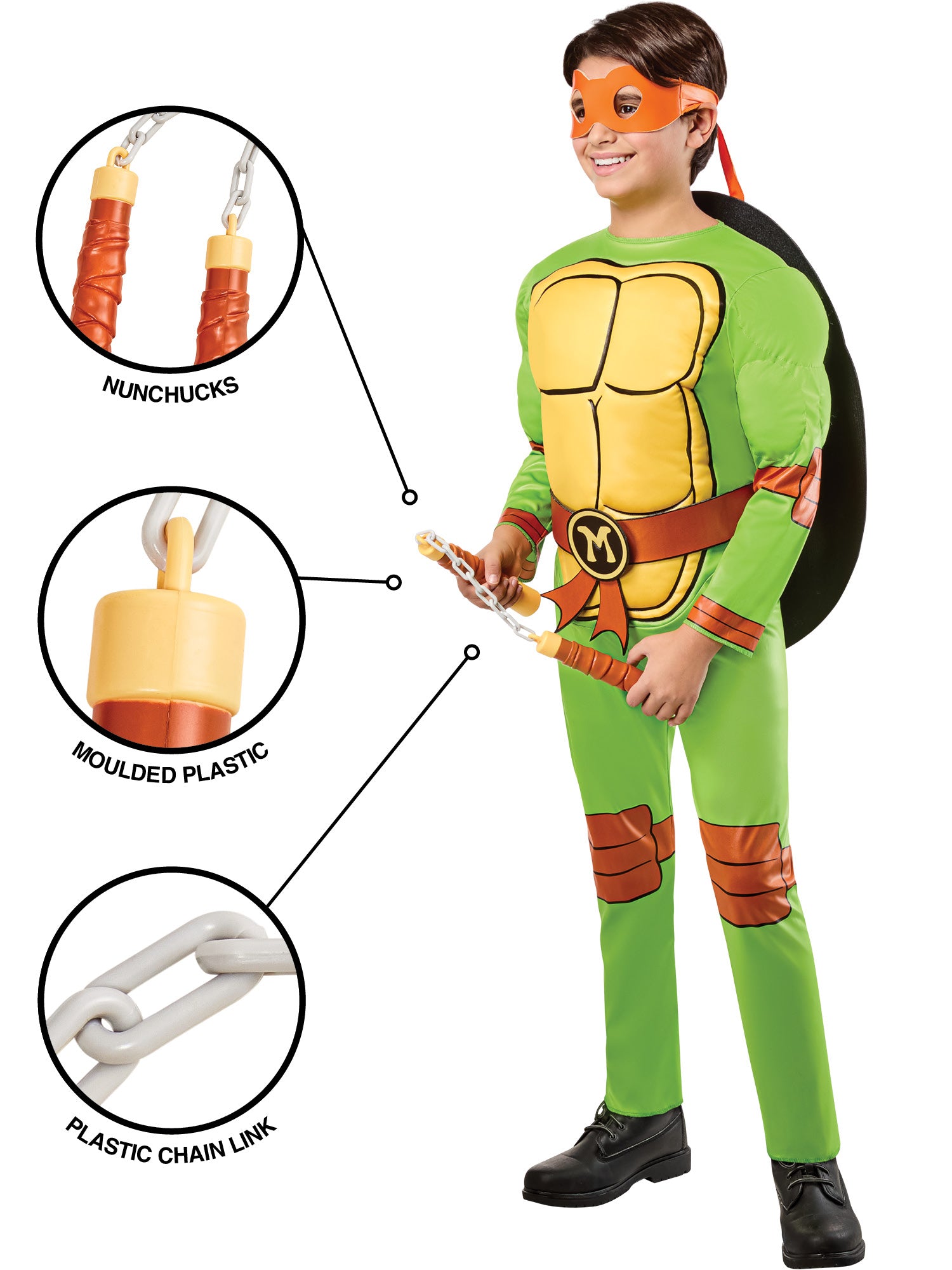 Michelangelo, TMNT, Muliticoloured, Accessories, , Side