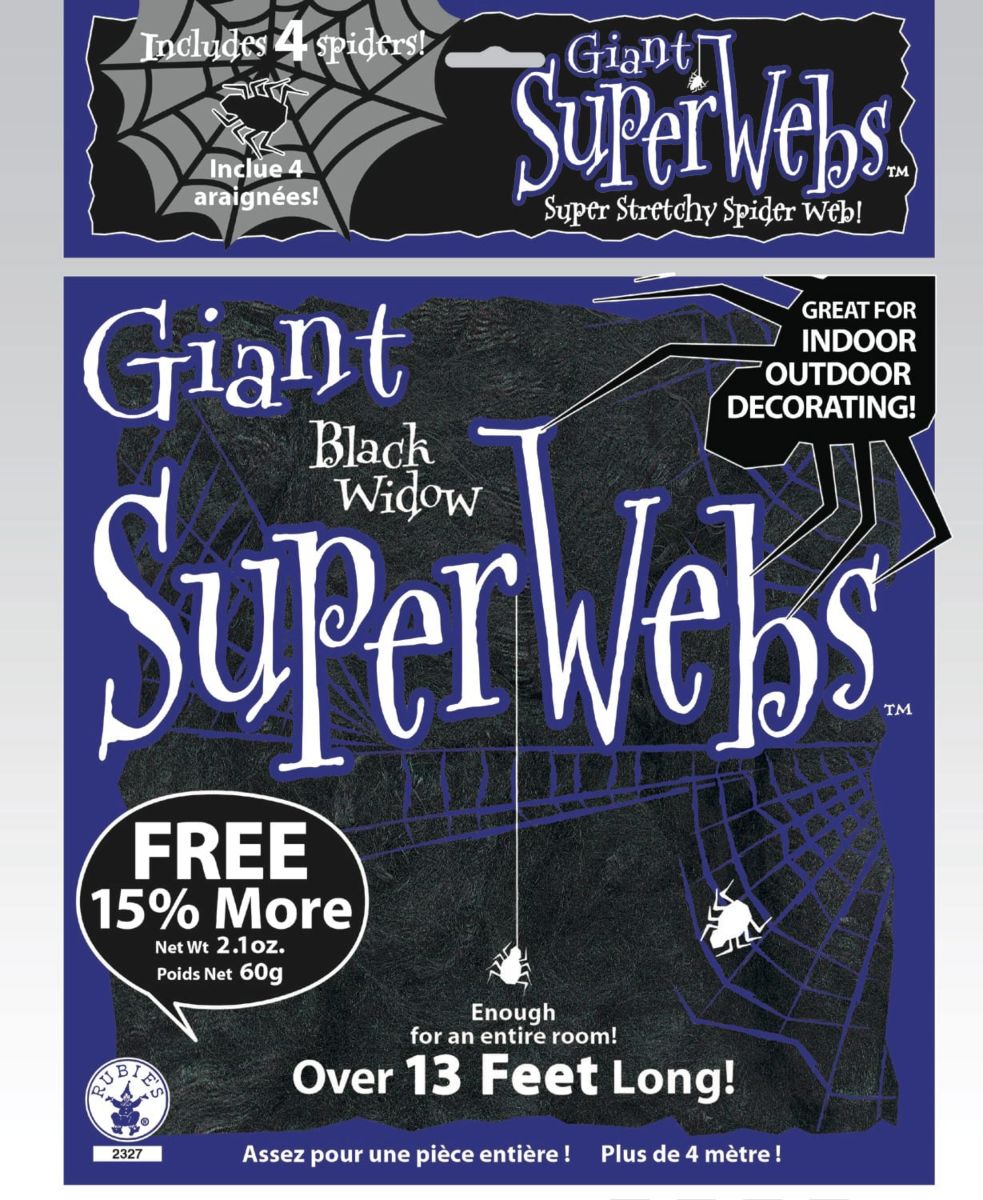 Spider Web, Black, Generic, Party, One Size, Front