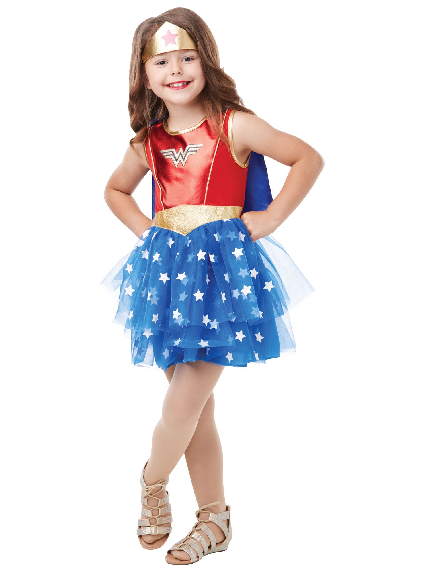 Wonder Woman, Multi, DC, Kids Costumes, Medium, Front