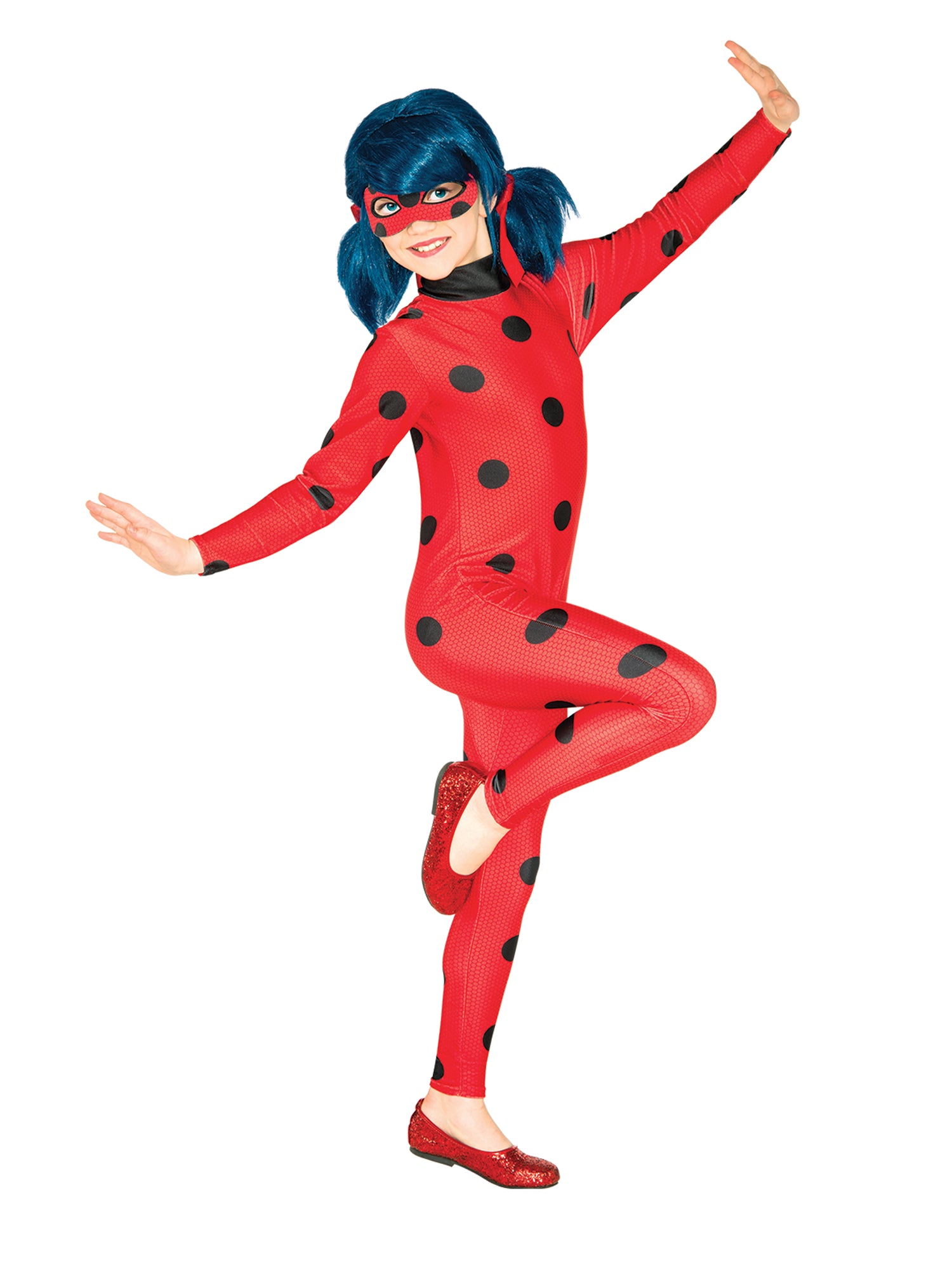 Ladybug, Multi, Miraculous, Kids Costumes, Medium, Front