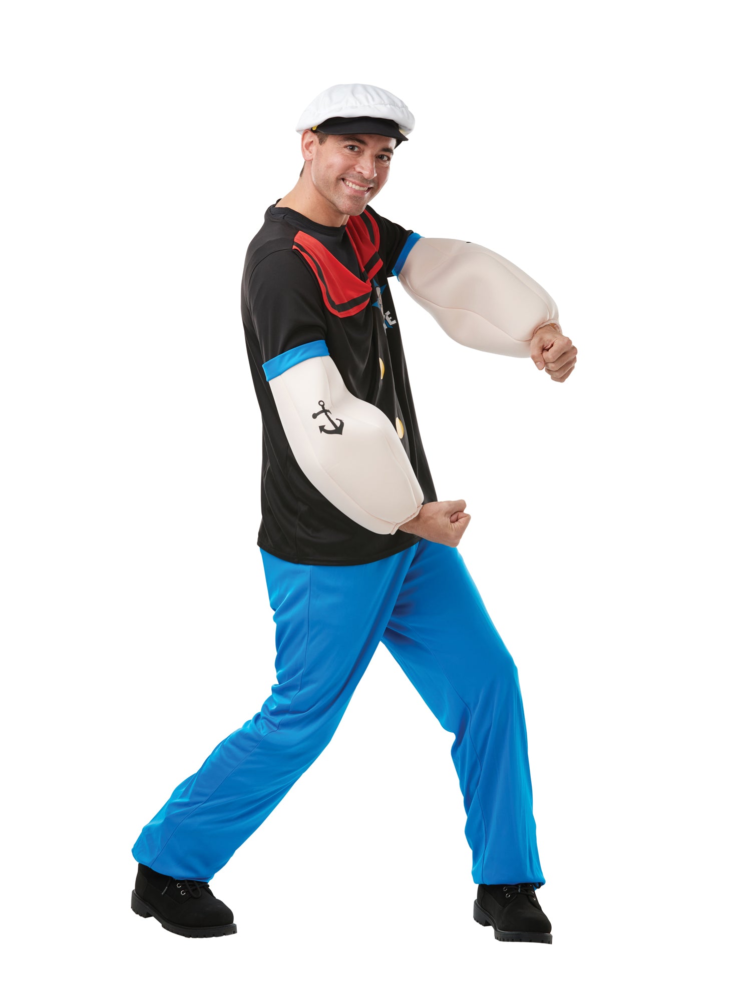 Popeye, Multi, Popeye, Adult Costume, Extra Large, Back