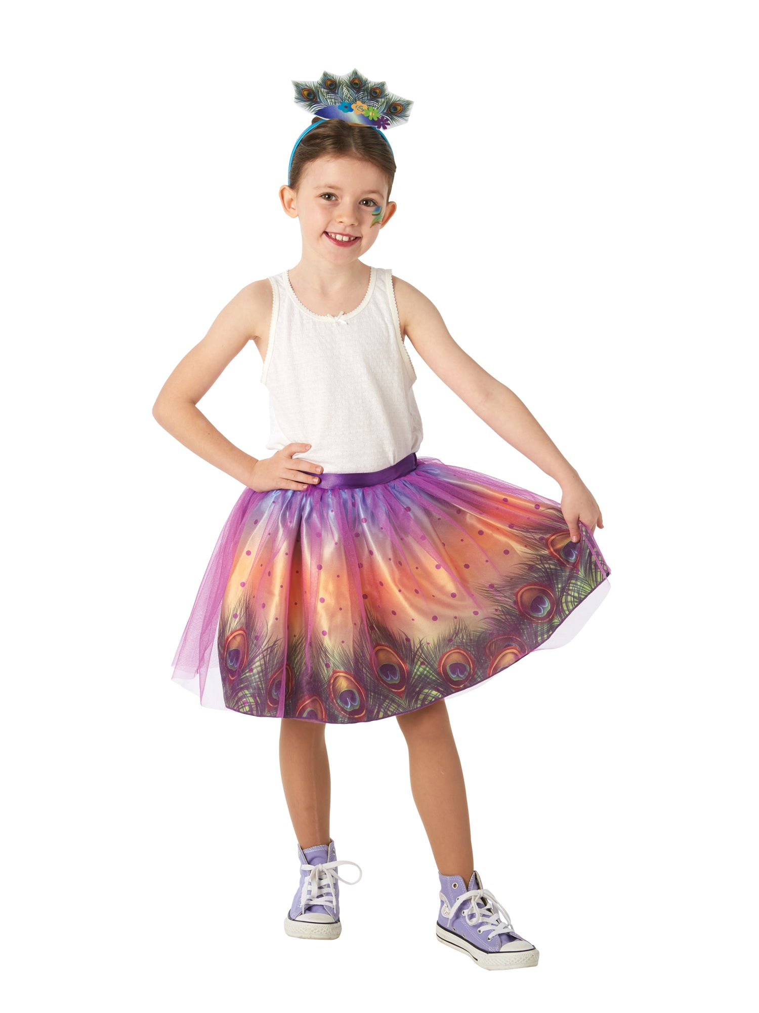 Peacock, Multi, Forum, Kids Costumes, One Size, Back
