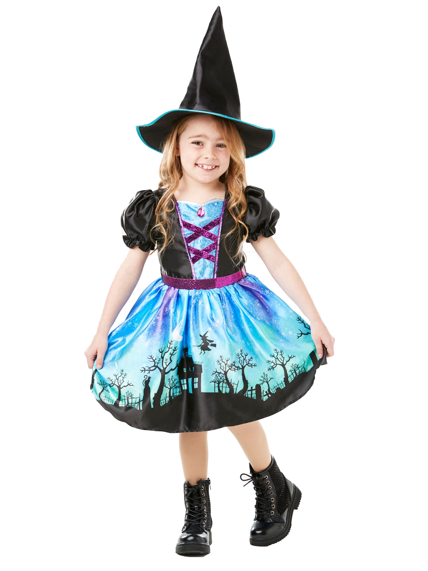 Witch, Multi, Generic, Kids Costumes, Medium, Back