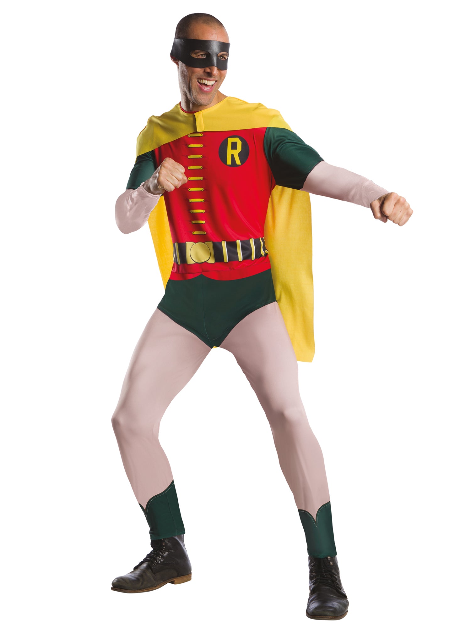 Robin, 1966 Batman, Multi, DC, Adult Costume, Standard, Front