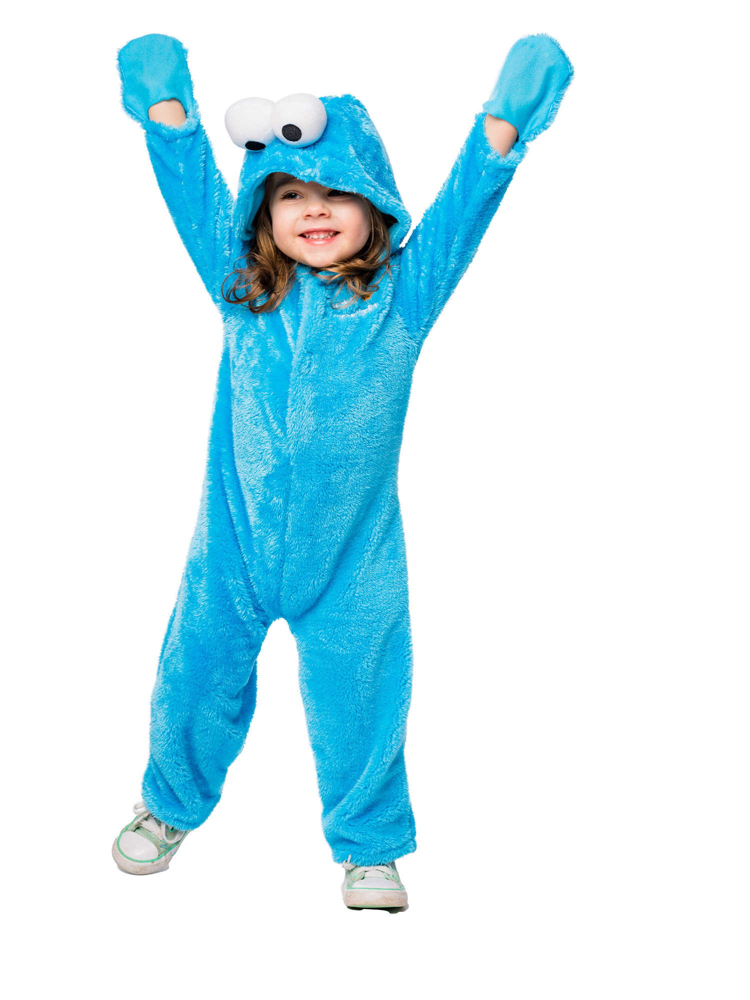 Cookie Monster, Multi, Sesame Street, Kids Costumes, Small, Front