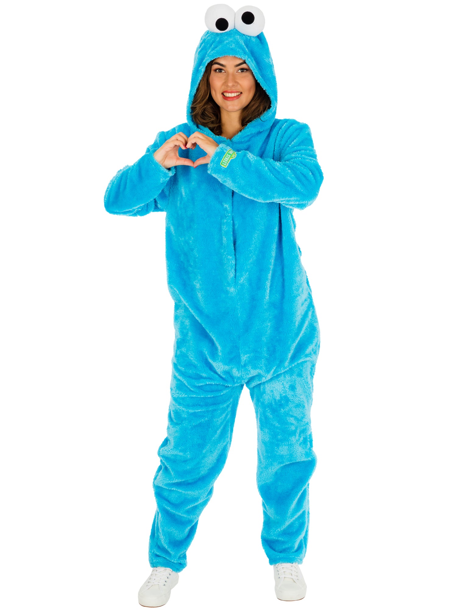 Cookie Monster, Multi, Sesame Street, Adult Costume, Extra Large, Front