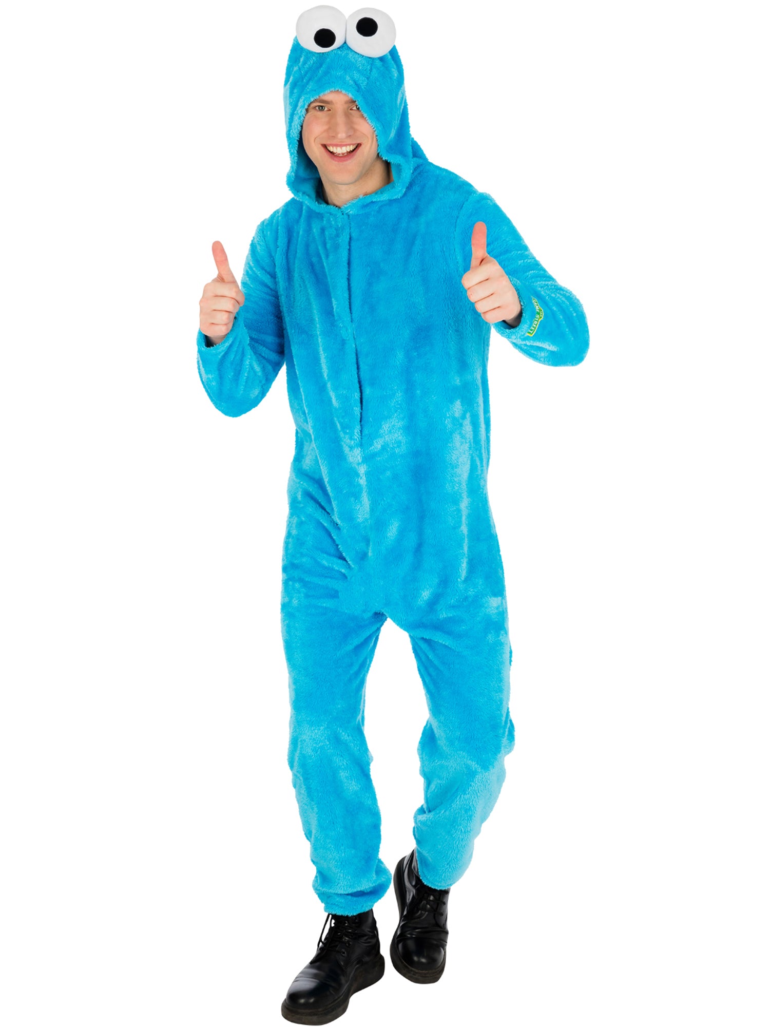 Cookie Monster, Multi, Sesame Street, Adult Costume, Extra Large, Back