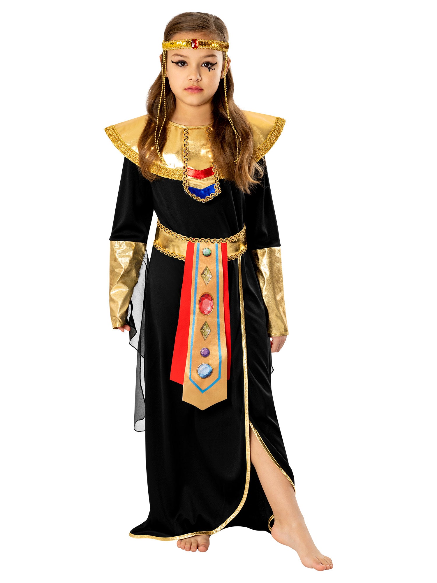 Egyptian, Black, Generic, Kids Costumes, , Front