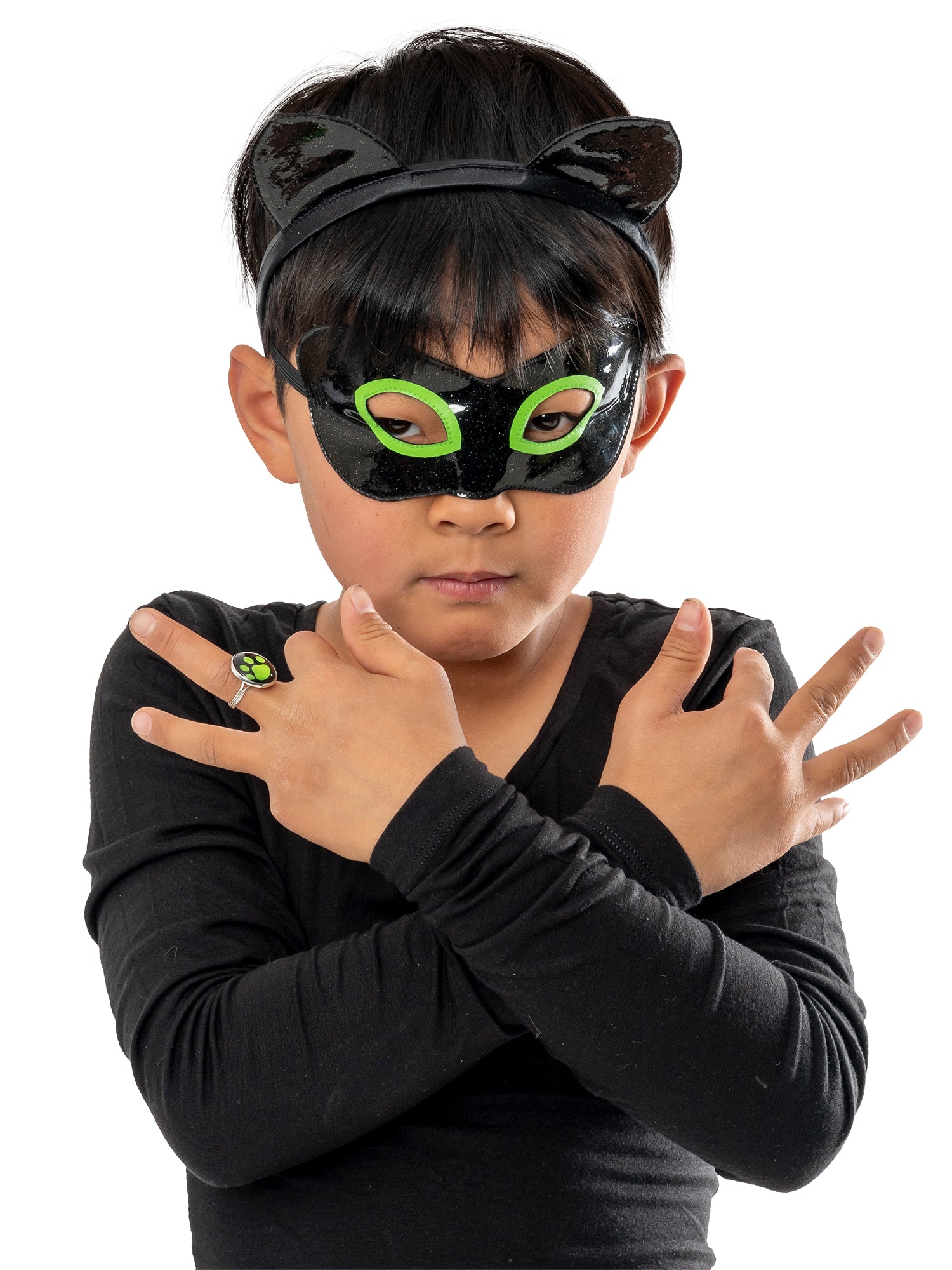 Cat Noir, Black, Miraculous, Kids Costumes, One Size, Front