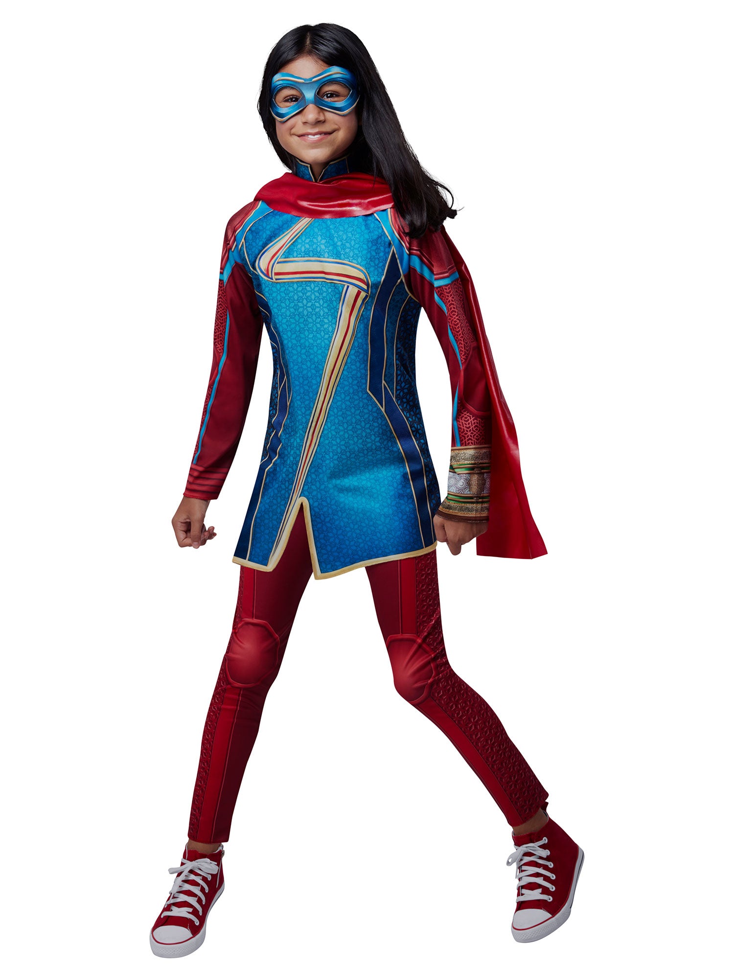 Ms. Marvel, Ms. Marvel, Ms. Marvel, Multi, Marvel, Kids Costumes, 9-10 years, Front