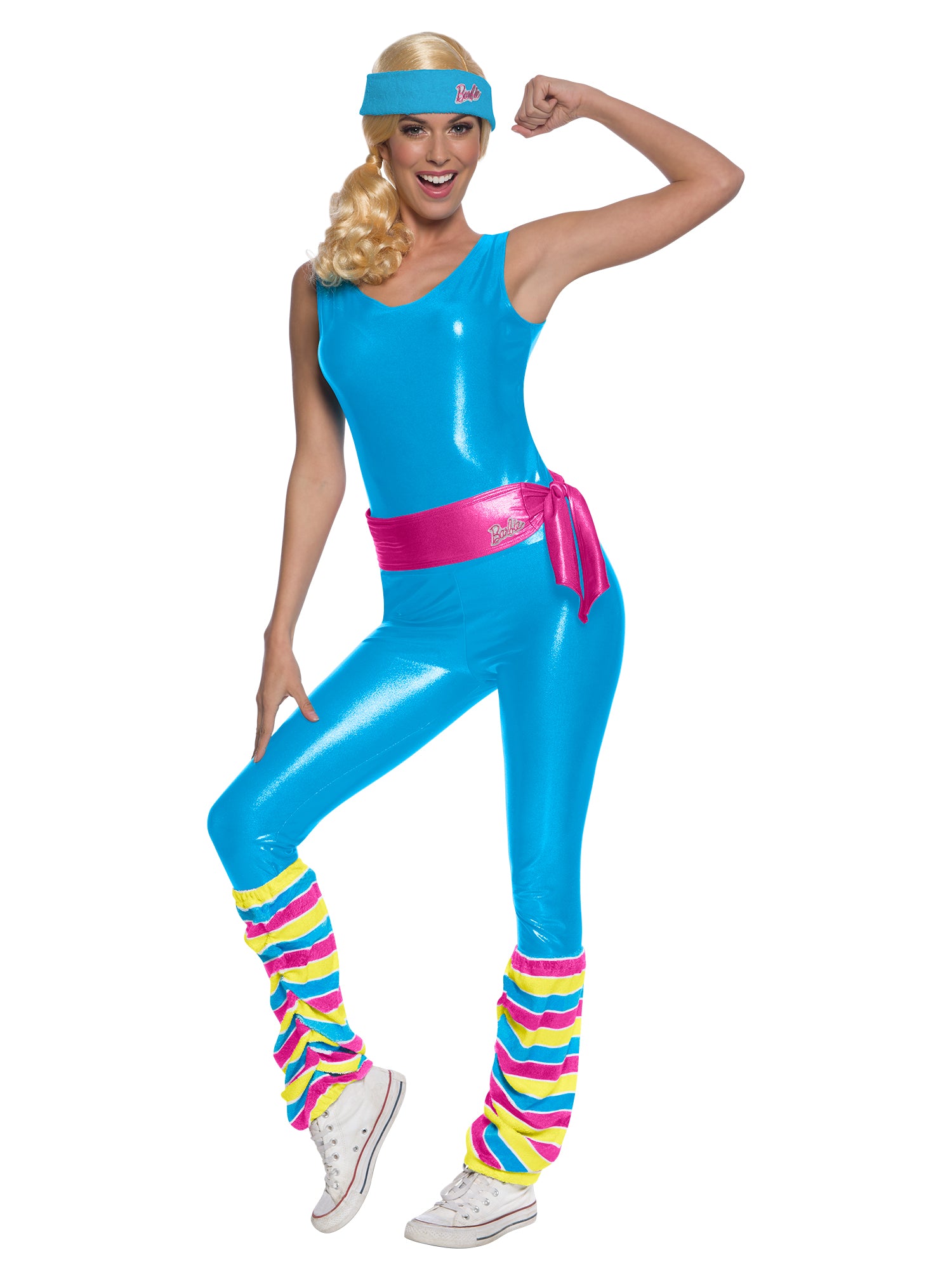 multi-colored, Barbie, Adult Costume, M, Front