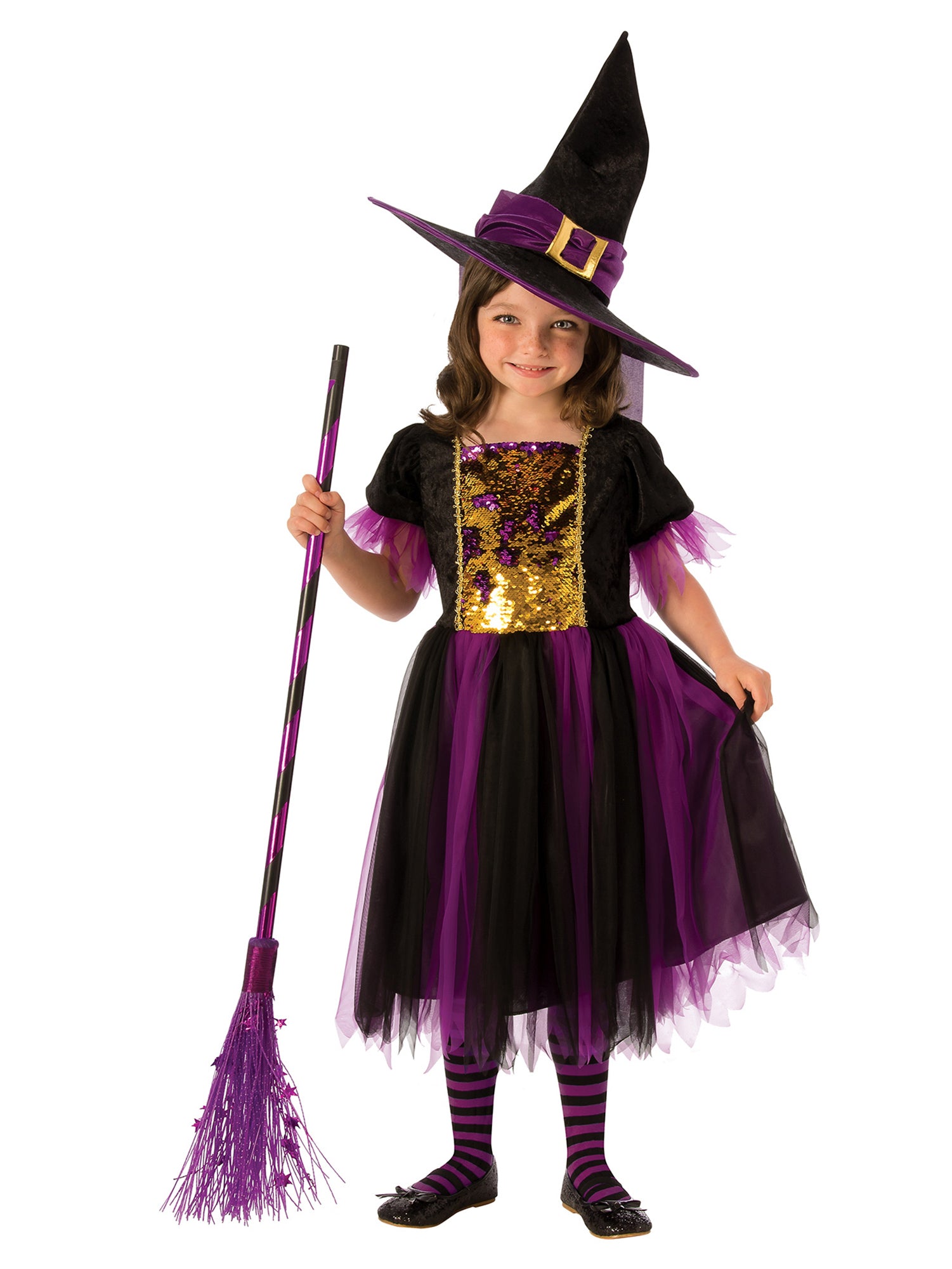 Kids Colour Magic Witch Costume