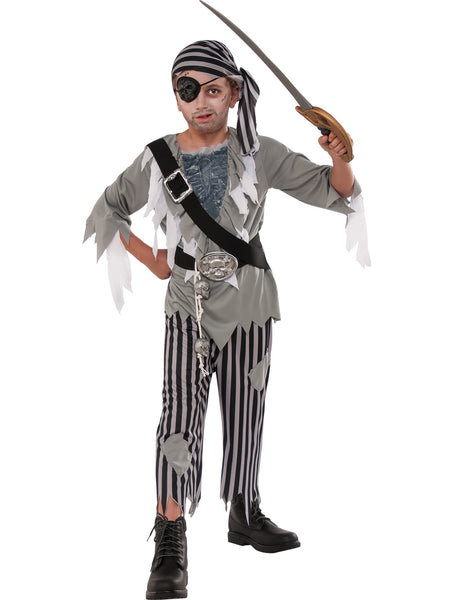 Kids Ghost Pirate Boy Costume