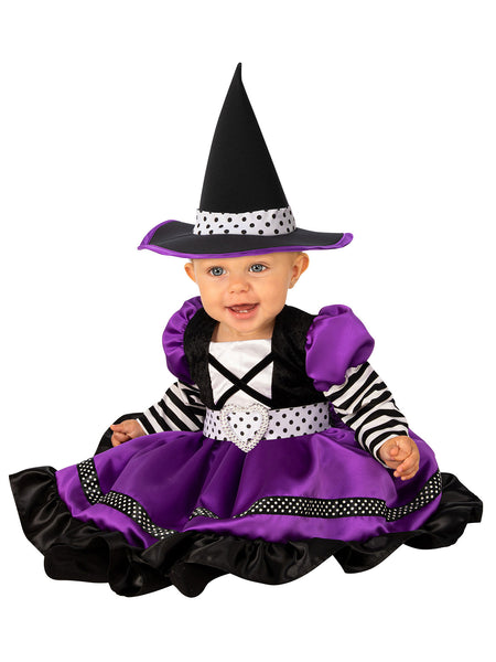 Purple & Black Witch Kids Costume