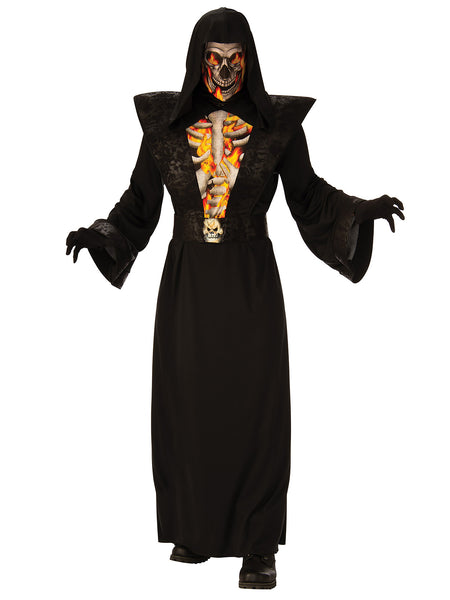 Adult Fiery Skeleton Reaper Costume