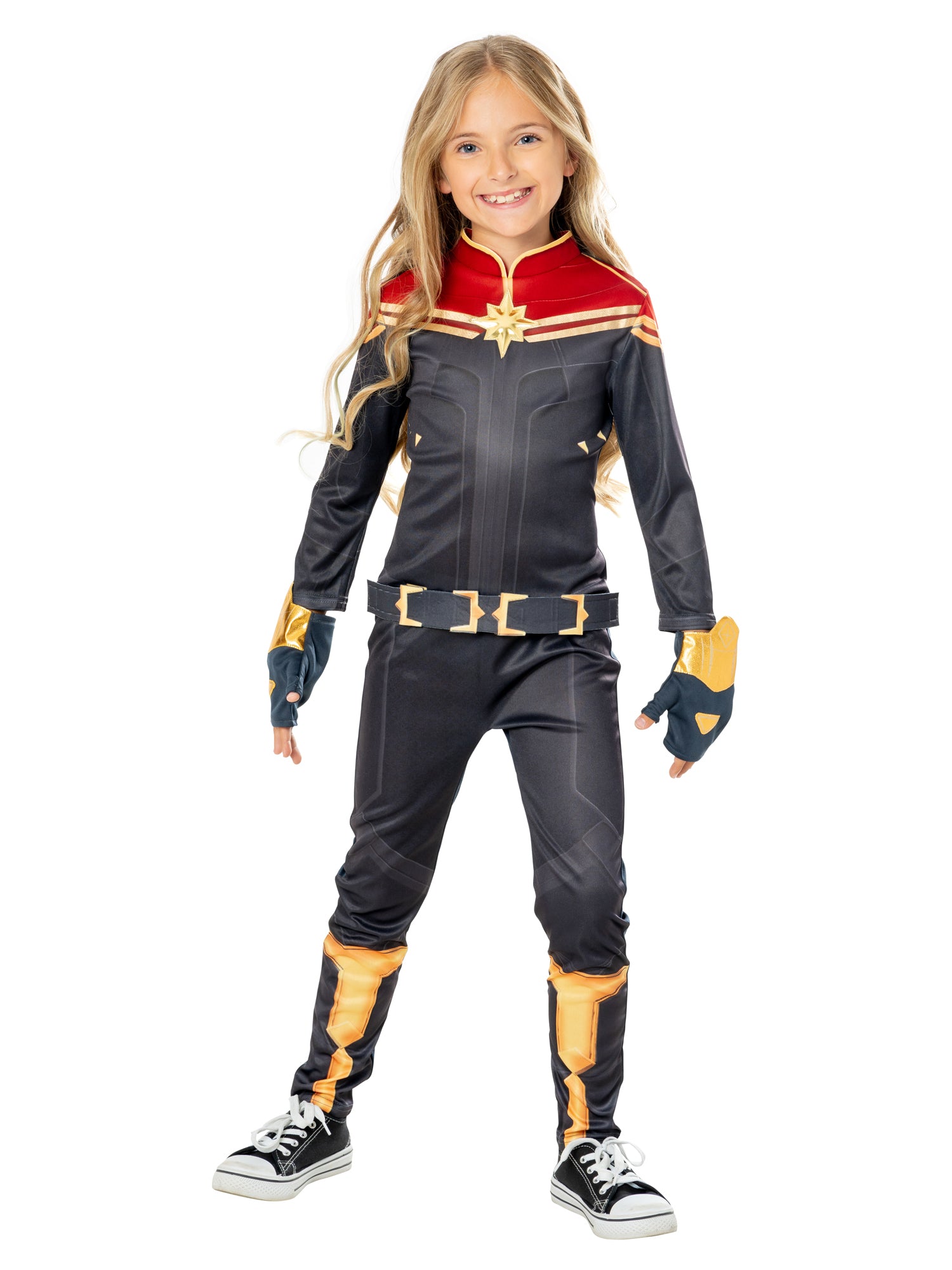 Captain Marvel, Grey, Marvel, Kids Costumes, 7-8 years, Front