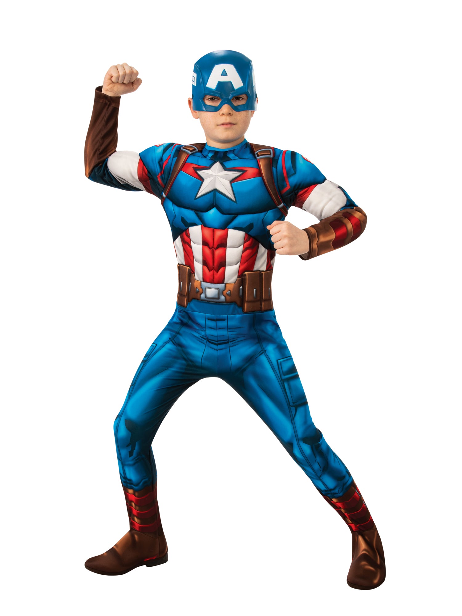 Captain America, Avengers, Marvel, Avengers, multi-colored, Marvel, Kids Costumes, XS, Front