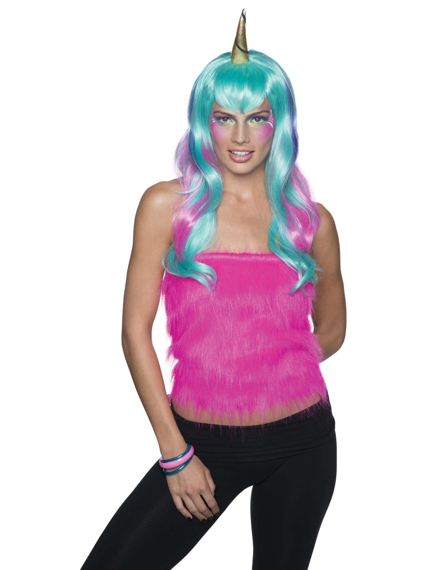 Wig, multi-colored, Generic, Wig, One Size, Front