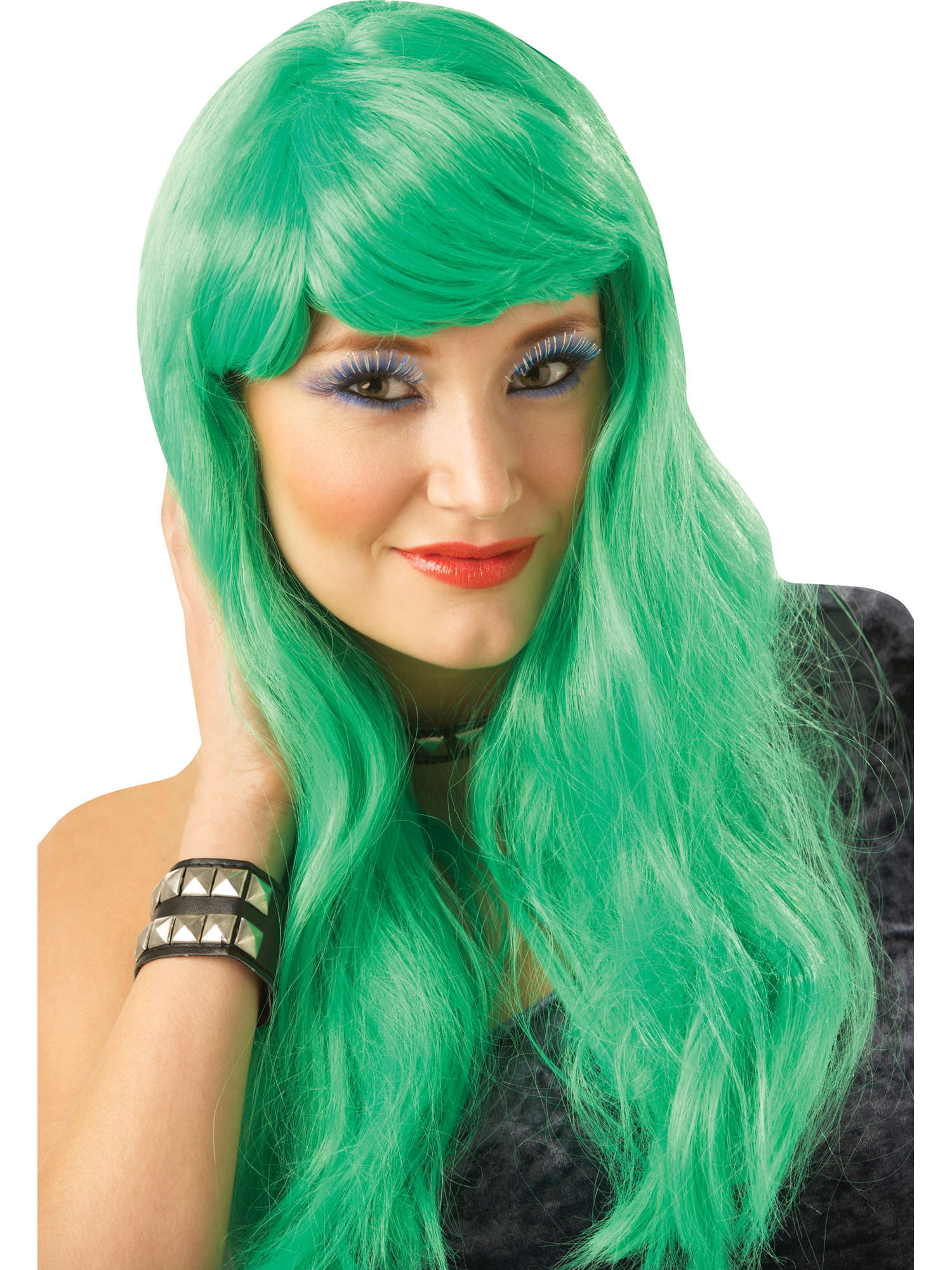 Wig, Green, Generic, Wig, One Size, Front