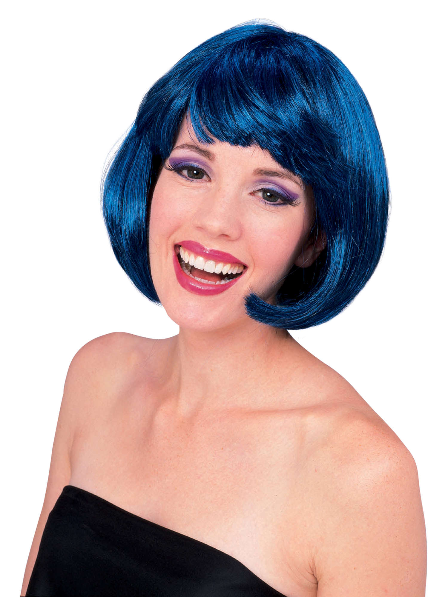 Wig, Blue, Generic, Wig, One Size, Front