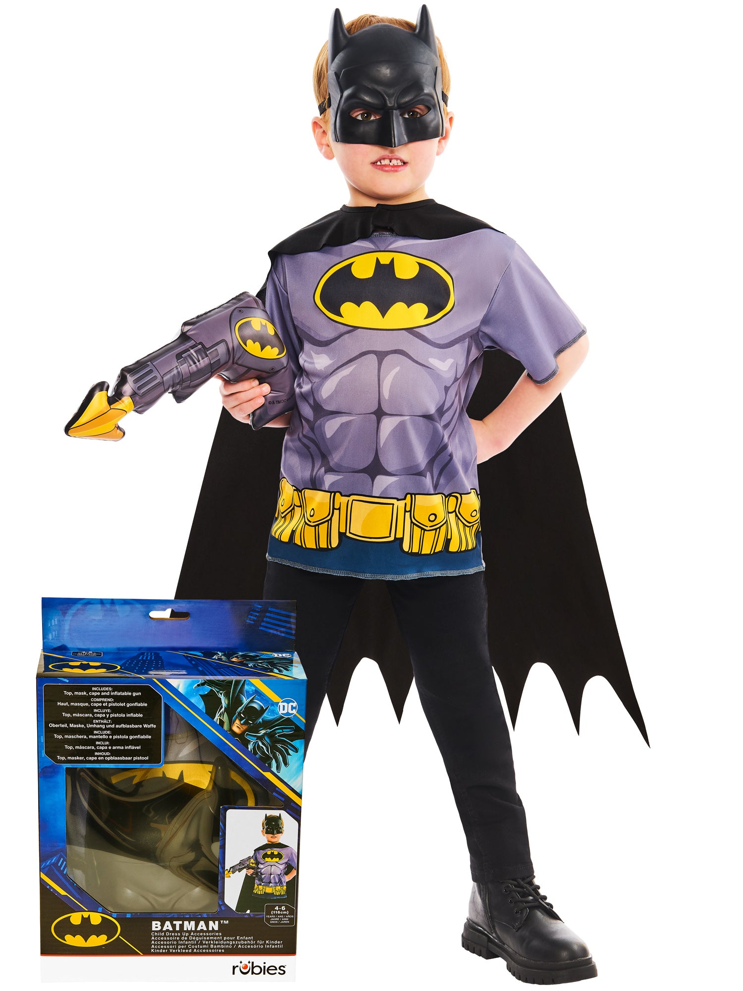 Batman, Batman, Muliticoloured, Kids Costumes, , Front
