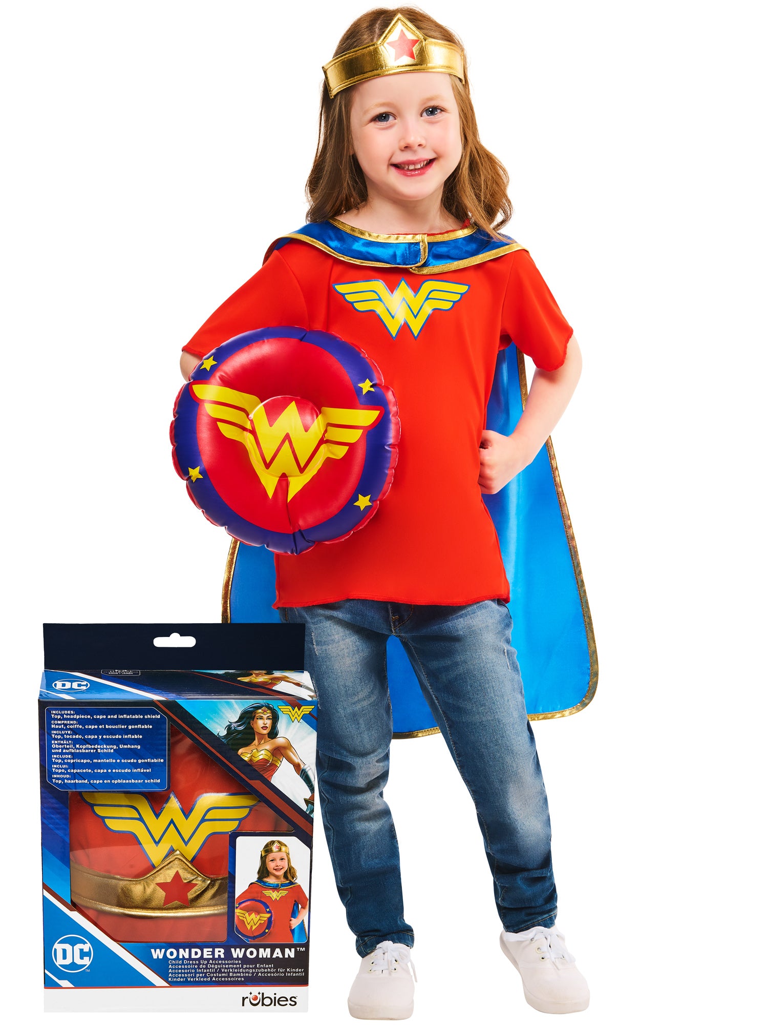 Wonder Woman, Wonder Woman, Muliticoloured, Kids Costumes, , Front