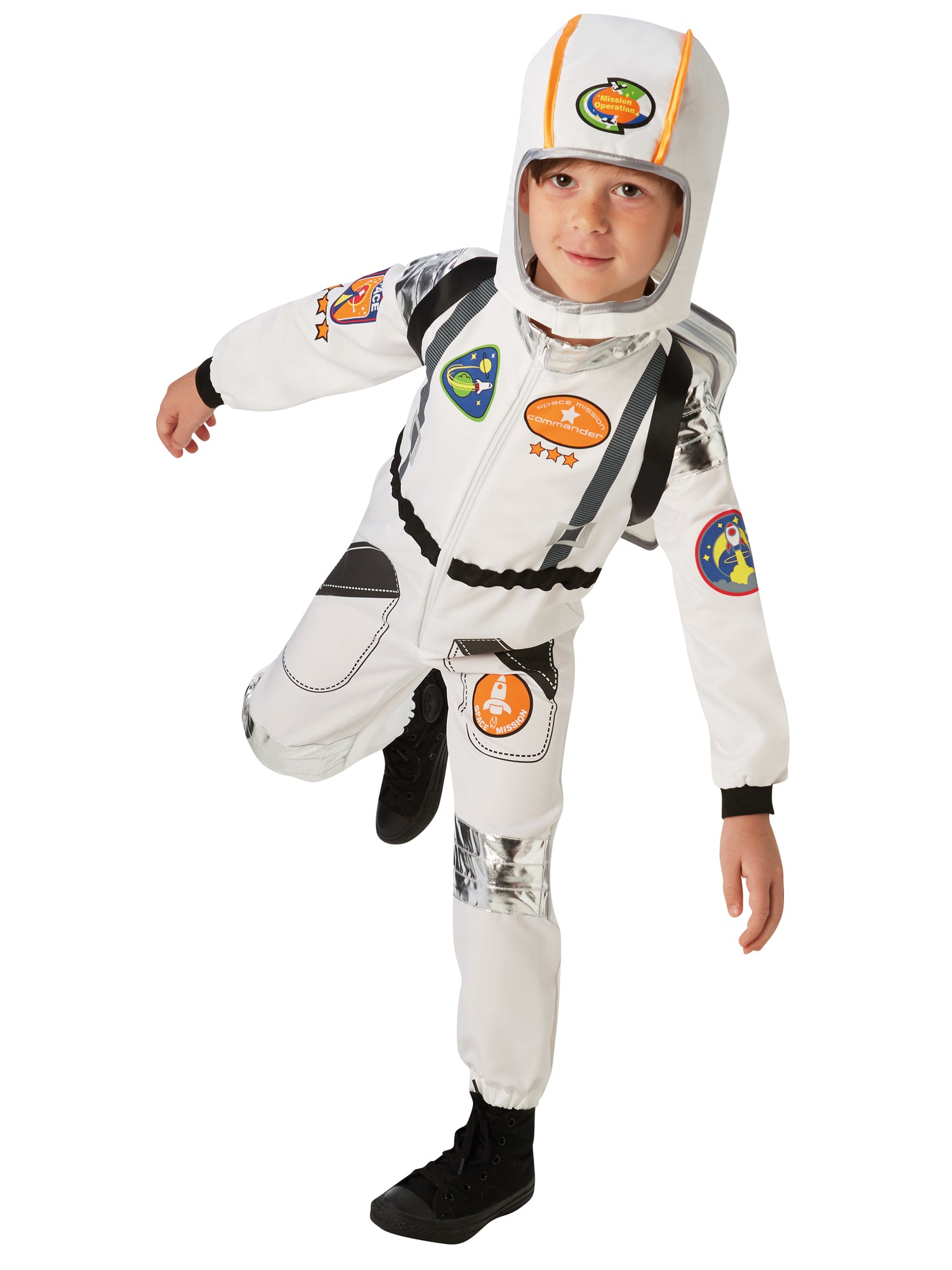 Astronaut, Multi, Generic, Kids Costumes, Large, Front