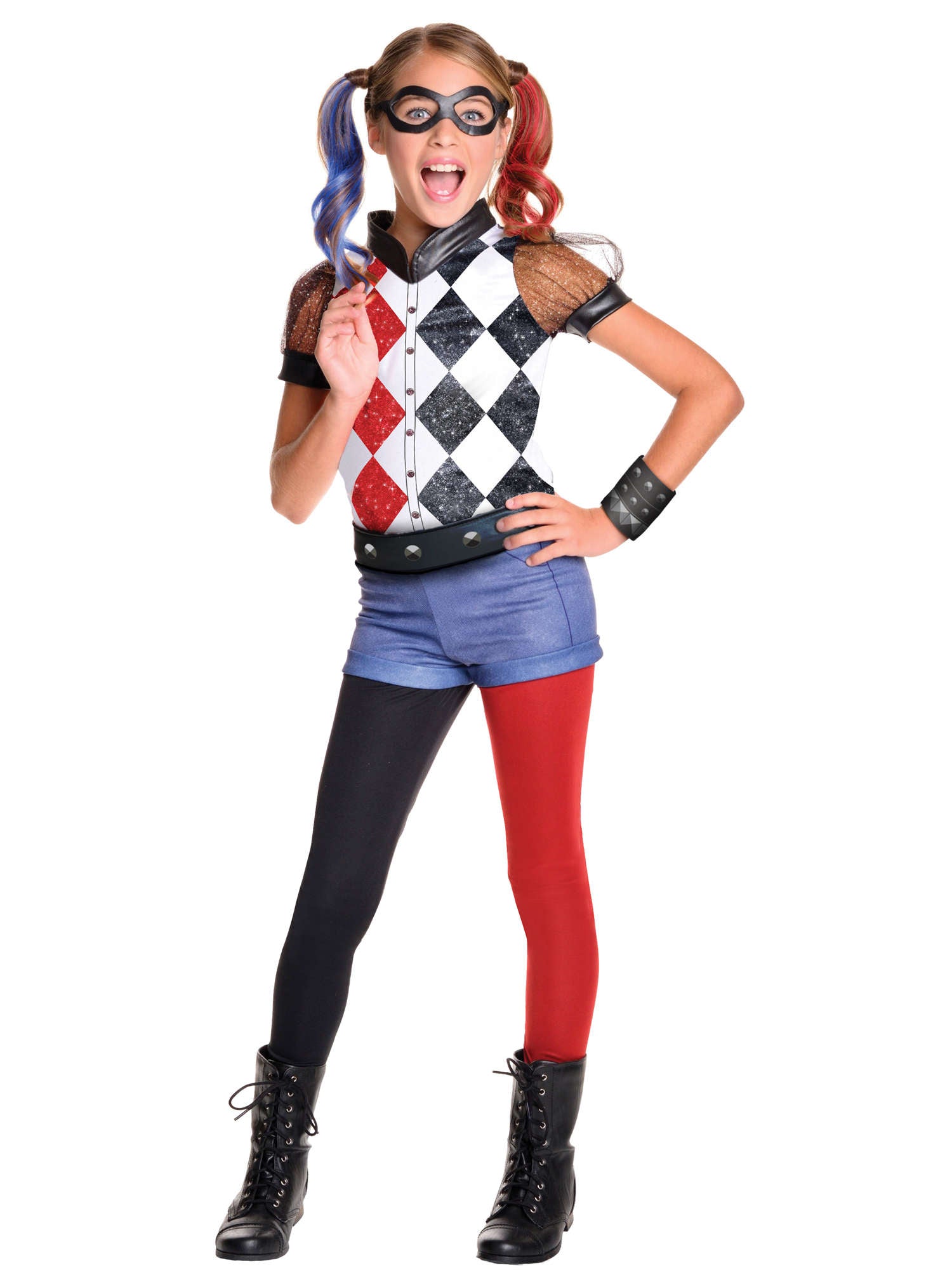 Harley Quinn, Superhero Girls, Multi, DC, Kids Costumes, Small, Front