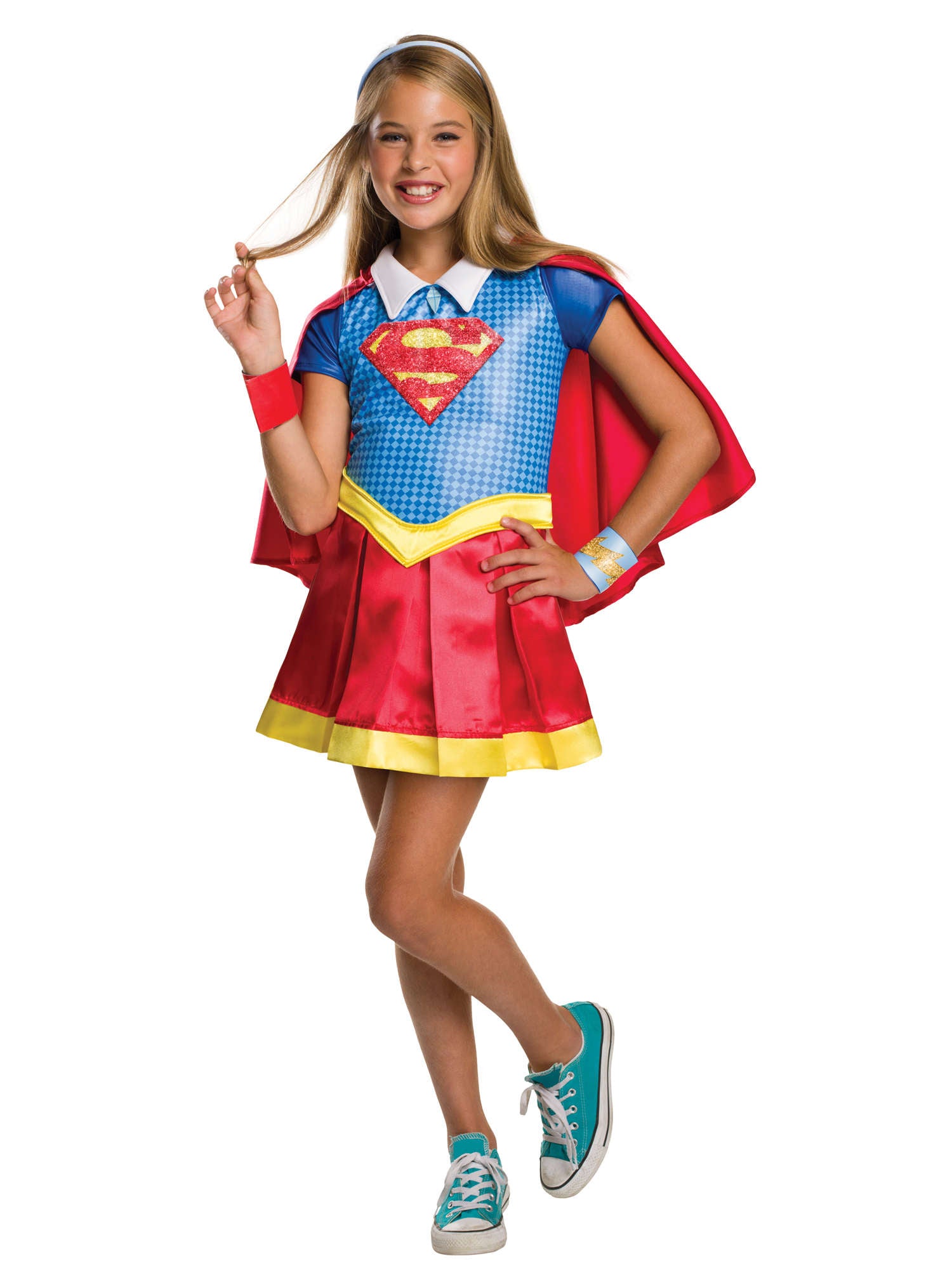 Supergirl, Superhero Girls, Multi, DC, Kids Costumes, Large, Front