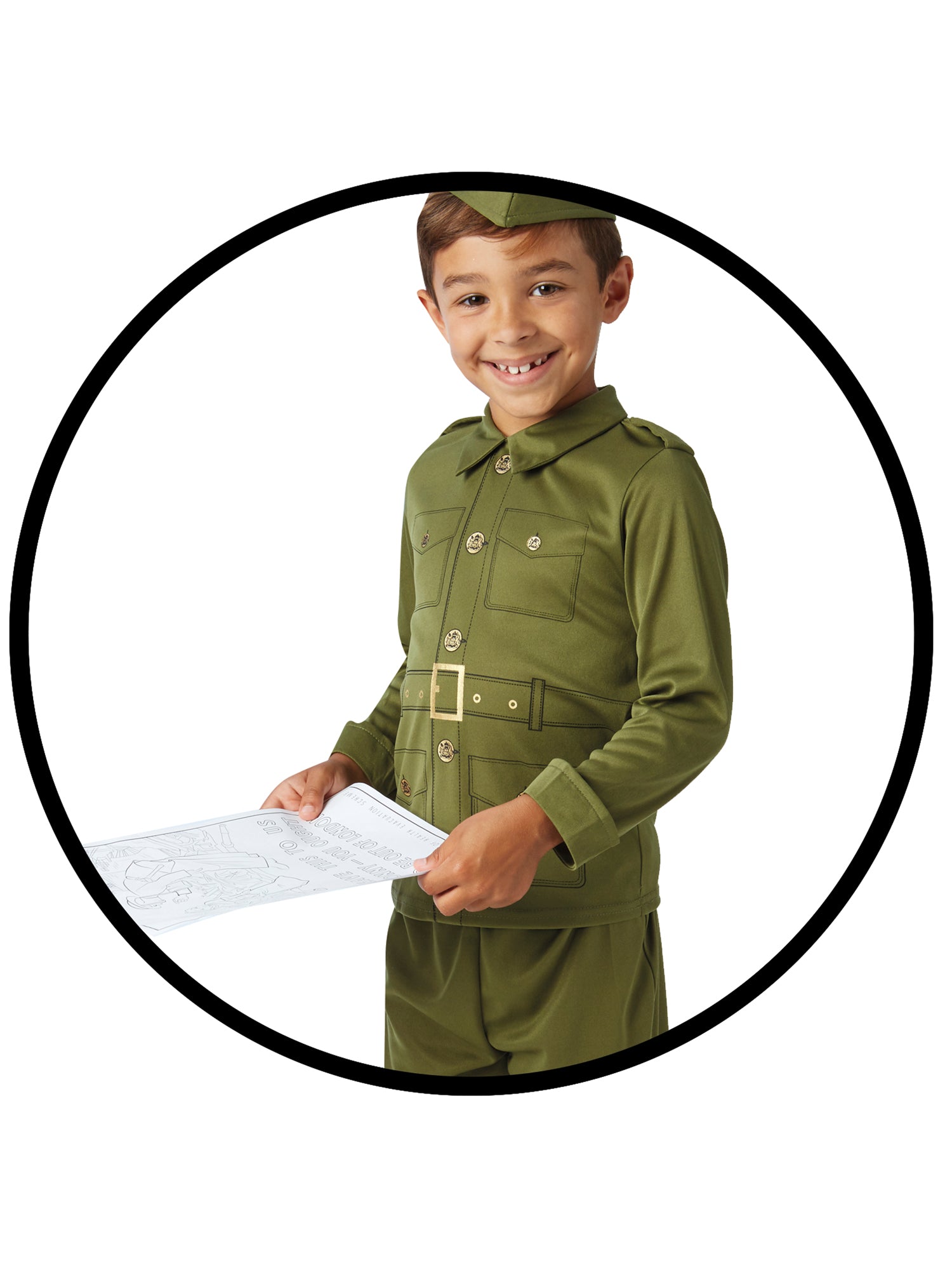 Army, Multi, Forum, Kids Costumes, Extra Large, Back