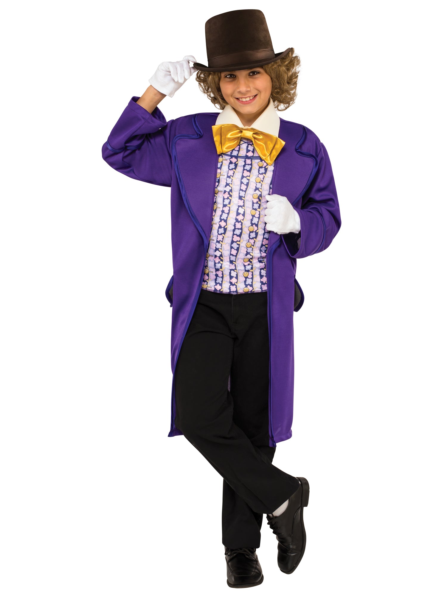 Willy Wonka, Multi, Charlie And The Chocolate Factory, Kids Costumes, Small, Front