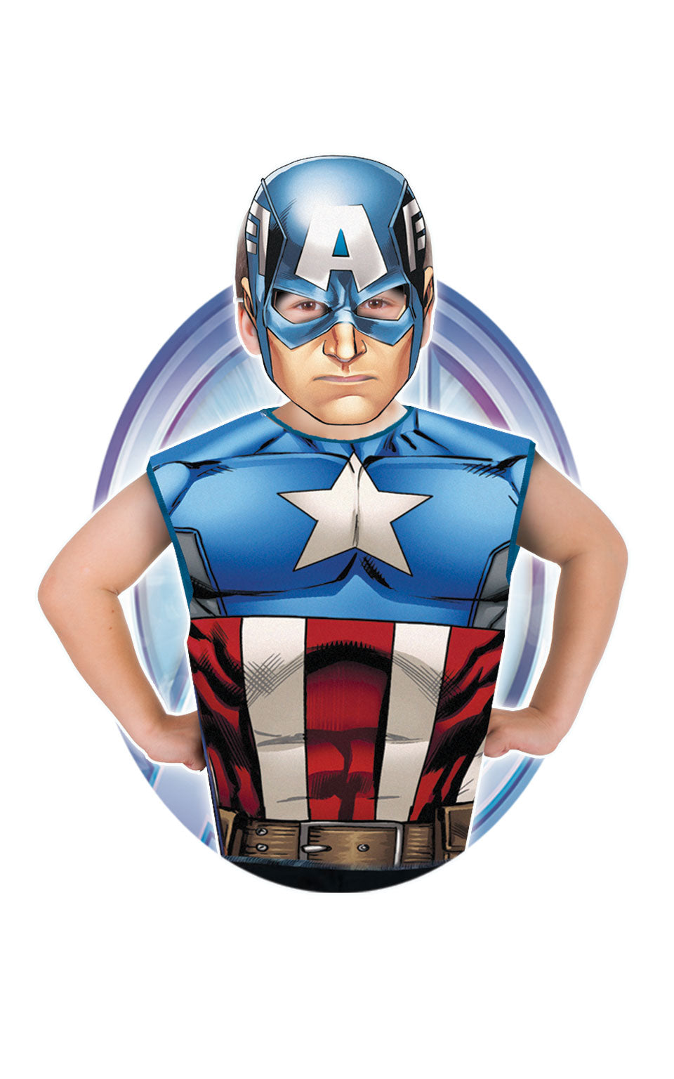 Captain America, Avengers, Multi, Marvel, Kids Costumes, 3-6 Months, Front