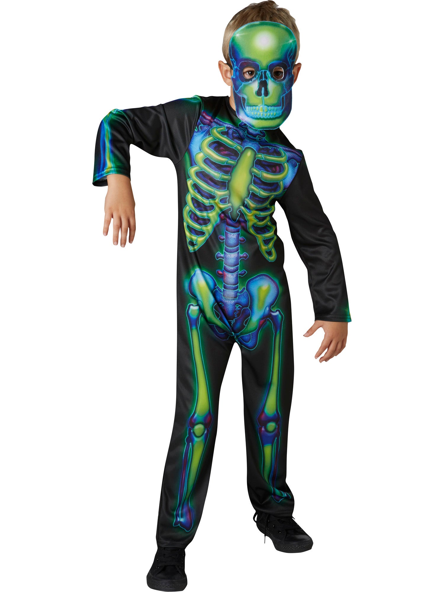 Skeleton, Multi, Generic, Kids Costumes, Large, Front
