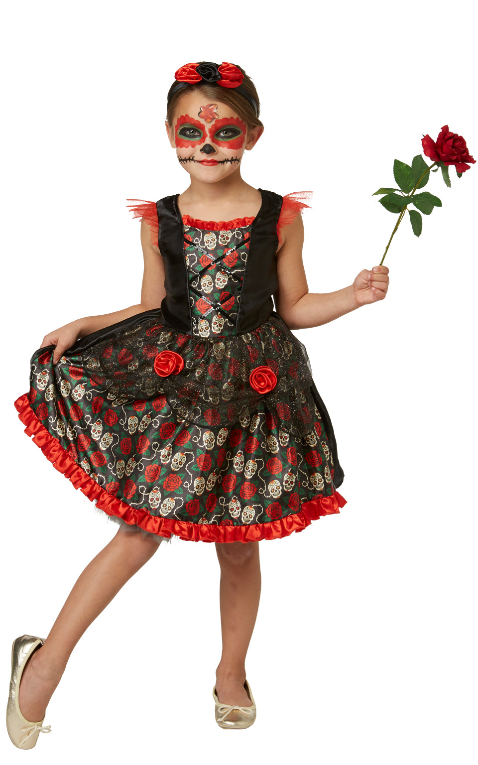 Day Of The Dead, multi-colored, Generic, Kids Costumes, Large, Back