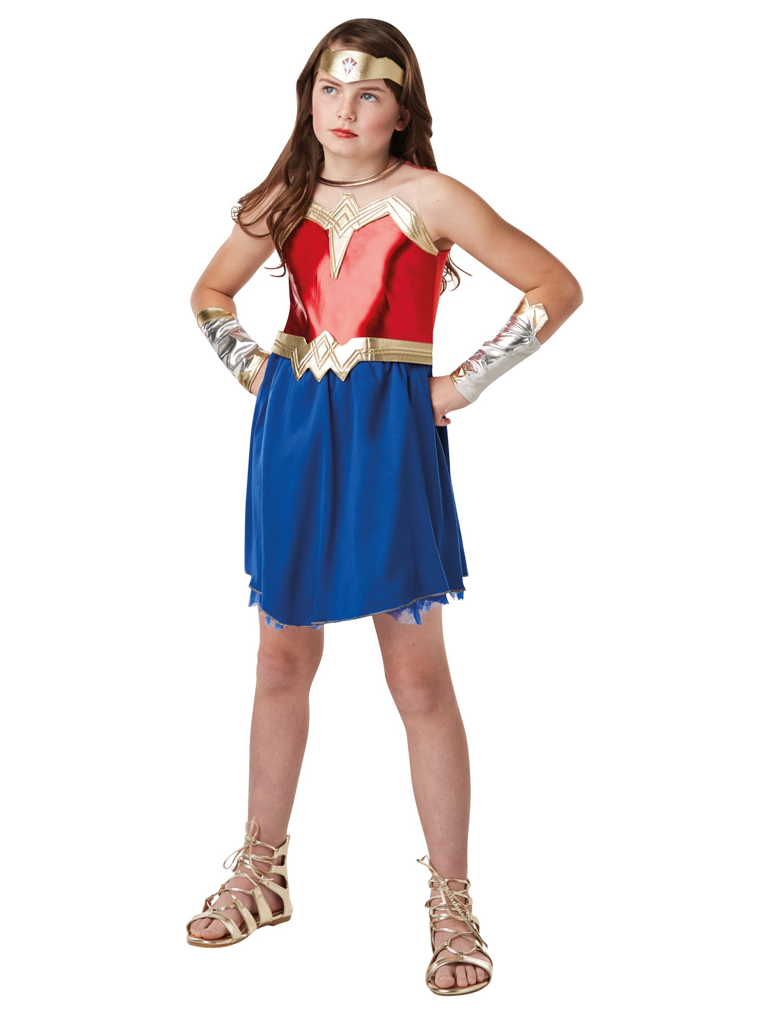Wonder Woman, Superman, Multi, DC, Kids Costumes, Medium, Front