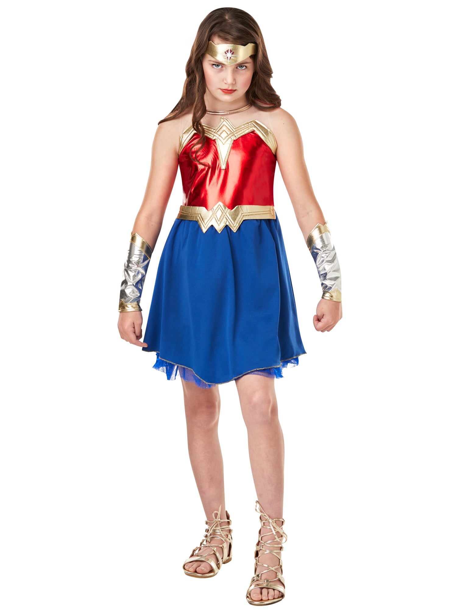 Wonder Woman, Superman, Multi, DC, Kids Costumes, Medium, Back