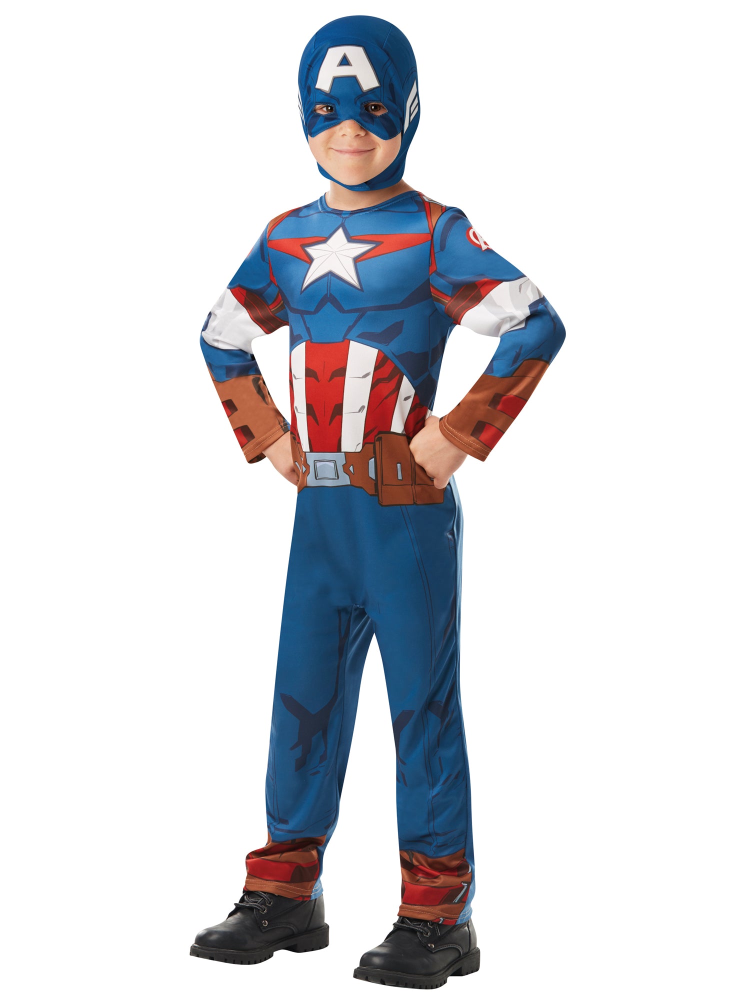 Captain America, Avengers, Multi, Marvel, Kids Costumes, Toddler, Front
