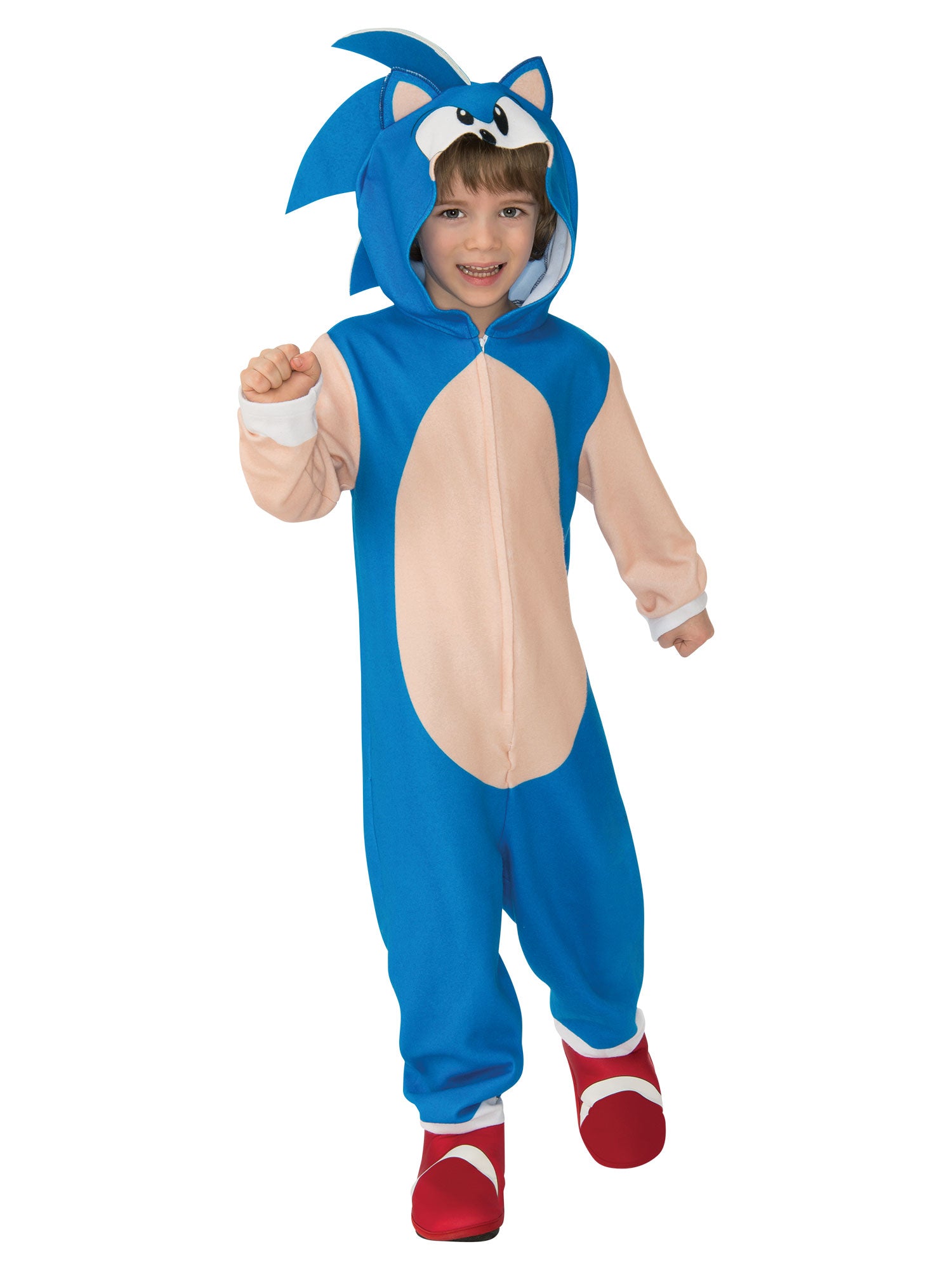 Sonic The Hedgehog, Blue, Sega, Kids Costumes, M, Front