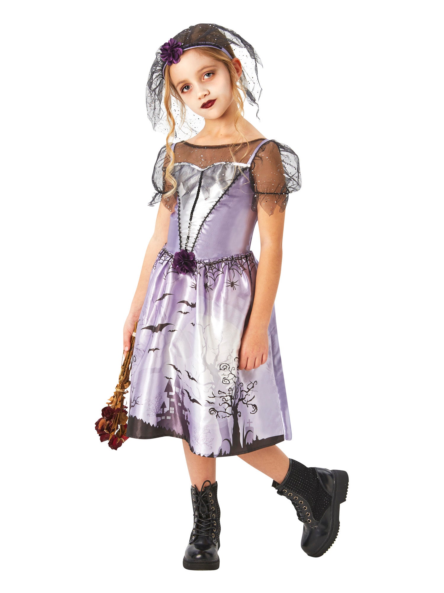 Gothic Bride, Multi, Generic, Kids Costumes, Extra Large, Front
