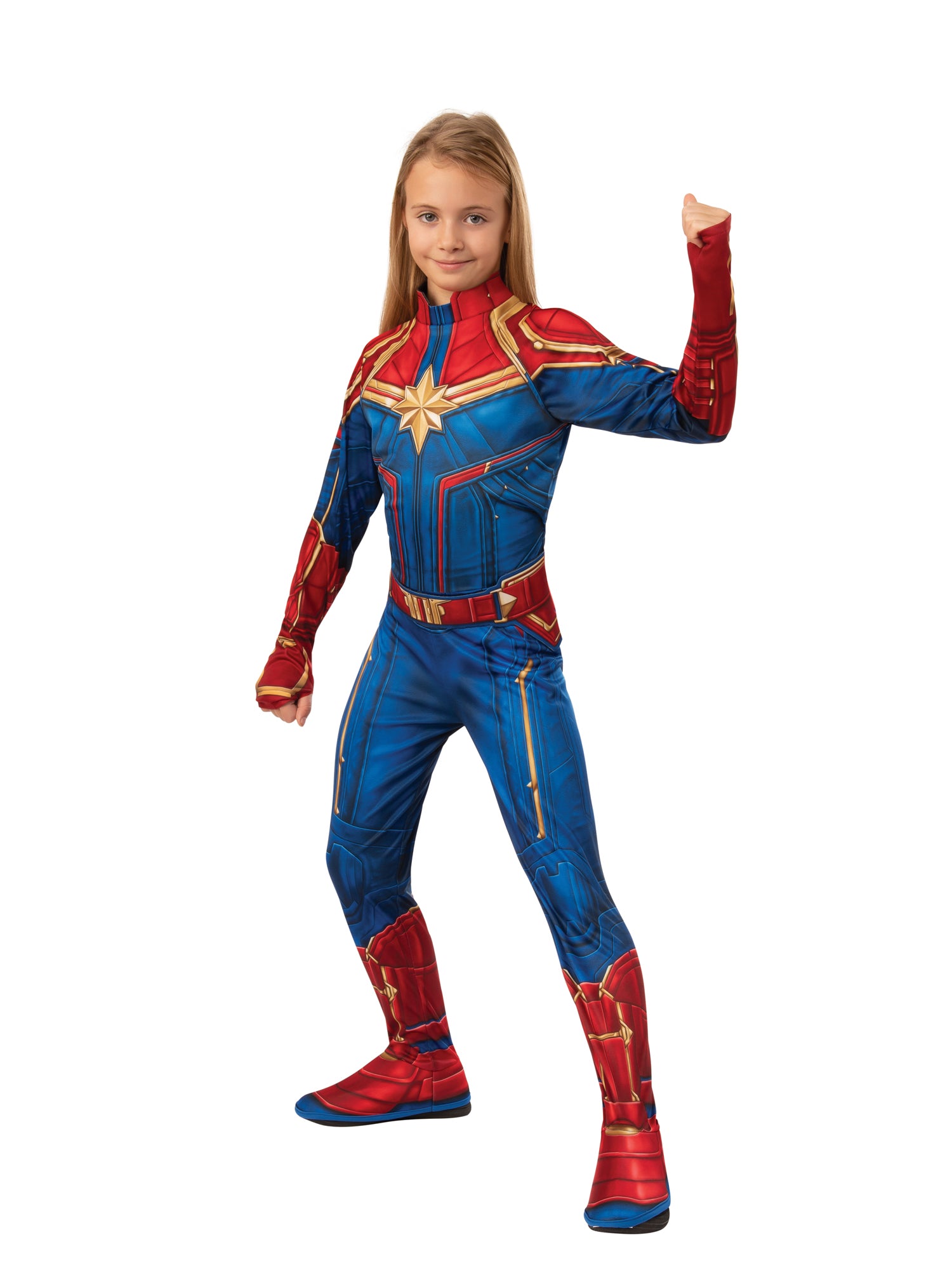Captain Marvel, Avengers, Multi, Captain Marvel, Kids Costumes, Small, Back
