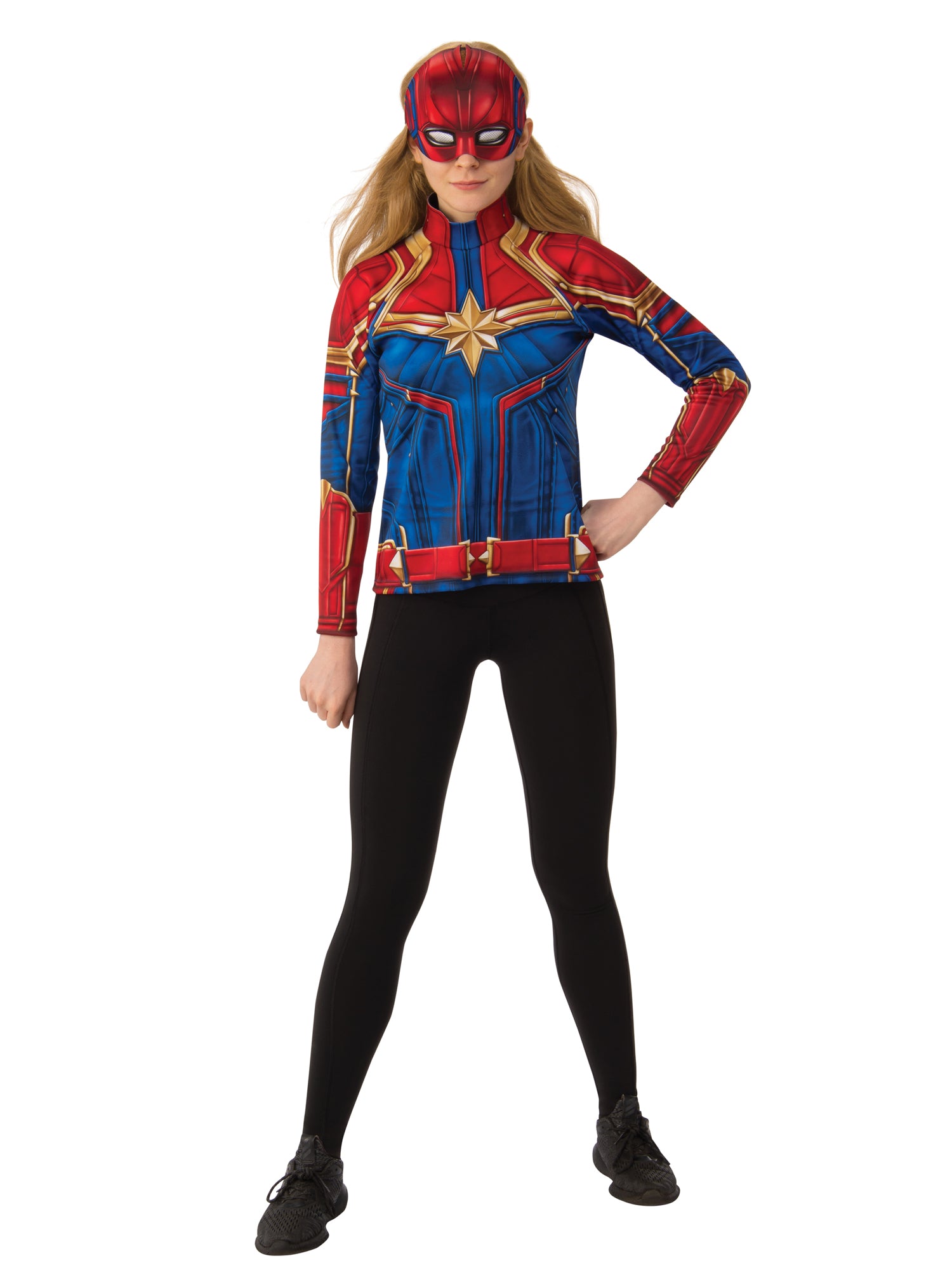 Captain Marvel, Avengers, Multi, Marvel, Adult Costume, Extra Small, Front