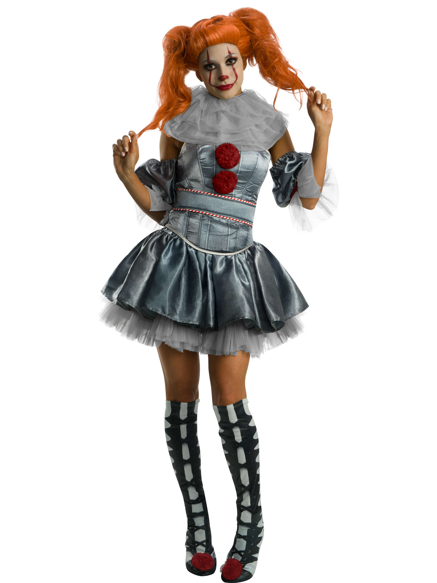 Pennywise, Multi, IT, Adult Costume, Small, Front