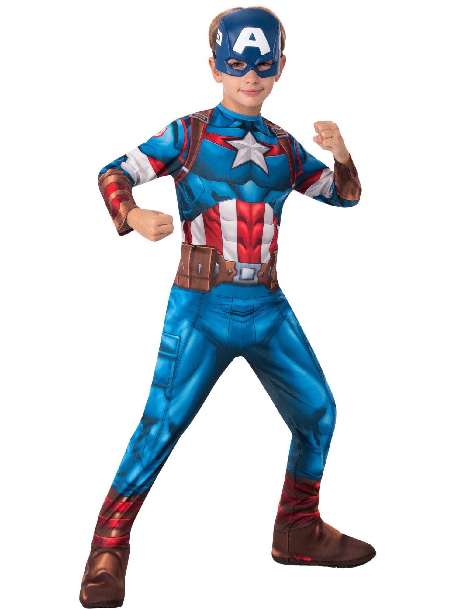 Captain America, Avengers, Multi, Marvel, Kids Costumes, Extra Small, Front