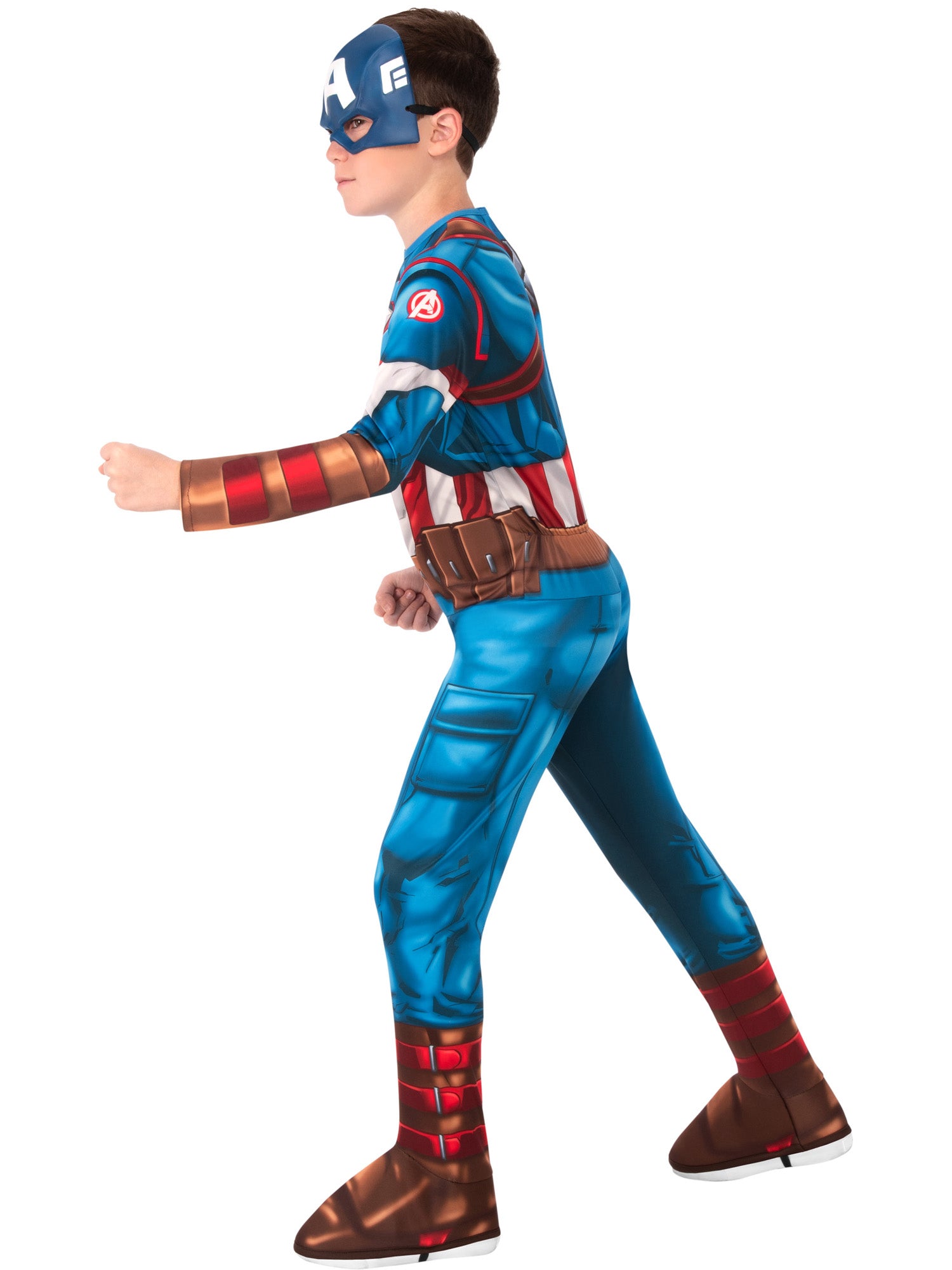 Captain America, Avengers, Multi, Marvel, Kids Costumes, Extra Small, Back