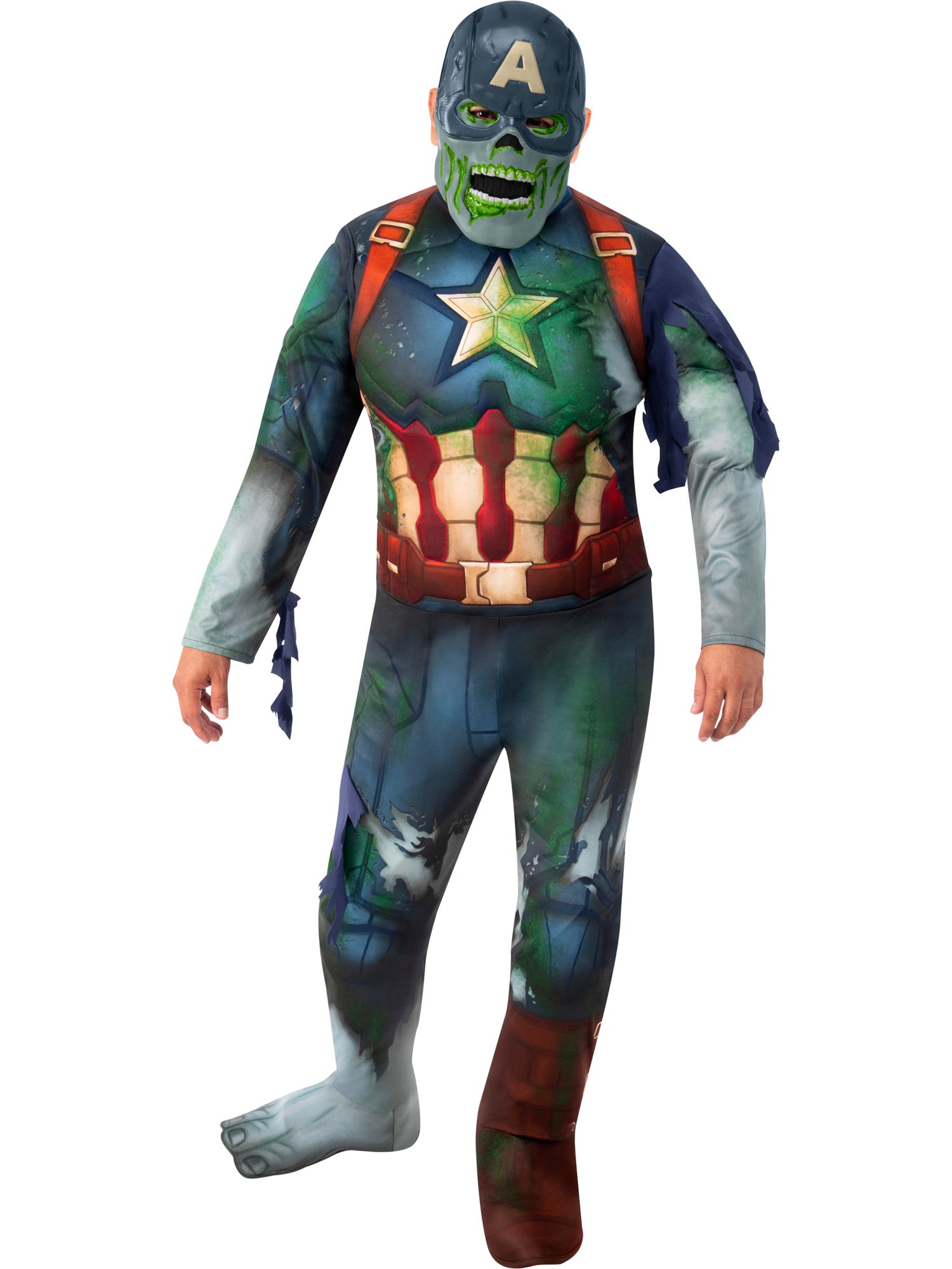Captain America, Multi, Disney - Marvel, Adult Costume, Standard, Back