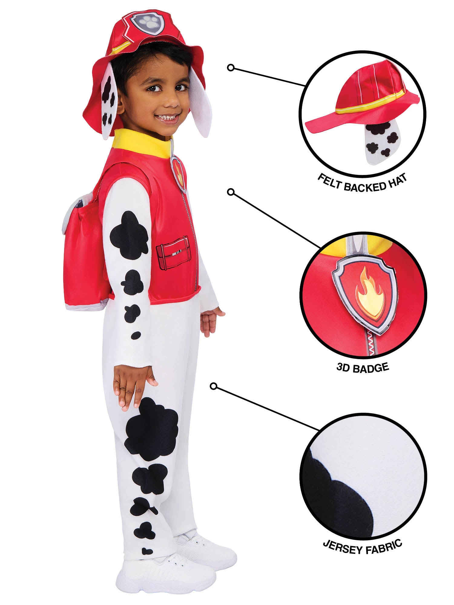 Marshall, Paw Patrol, Muliticoloured, Kids Costumes, , Side