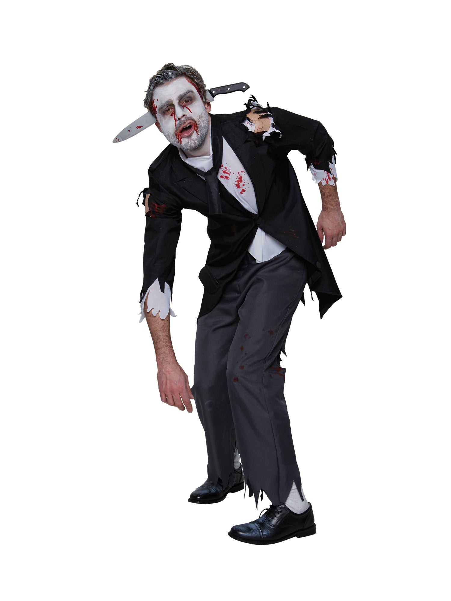 Zombie, Multi, Generic, Adult Costume, Standard, Back