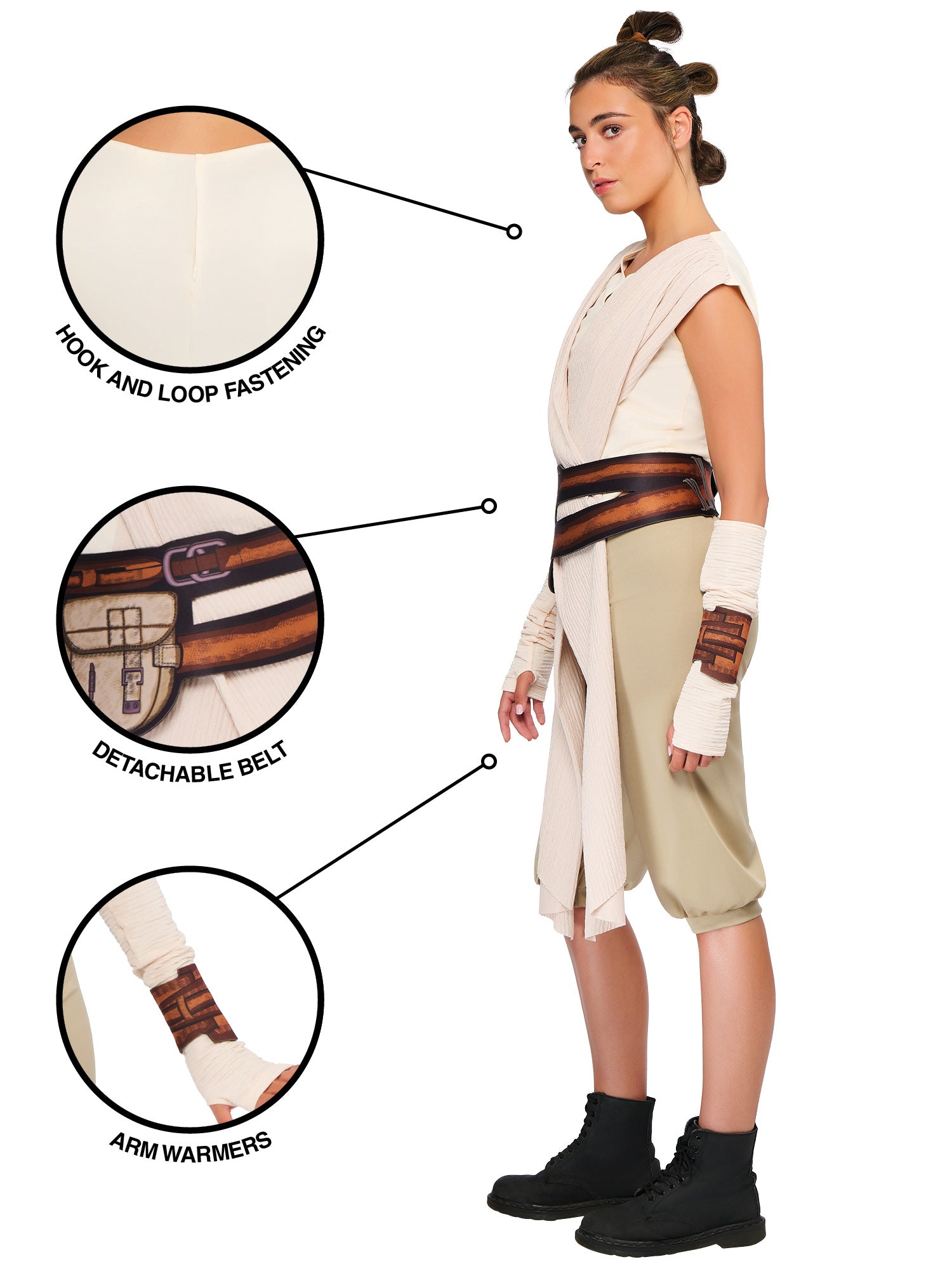 Rey, The Force Awakens, Episode VII, The Force Awakens, Multi, Disney - Lucas, Adult Costume, Small, Other