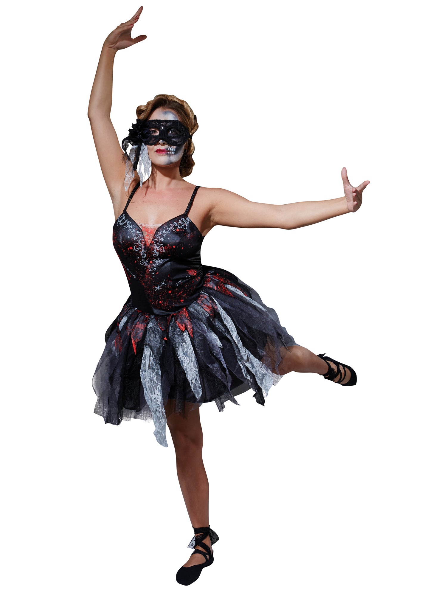 Zombie Ballerina, Multi, Forum, Adult Costume, Extra Small, Front