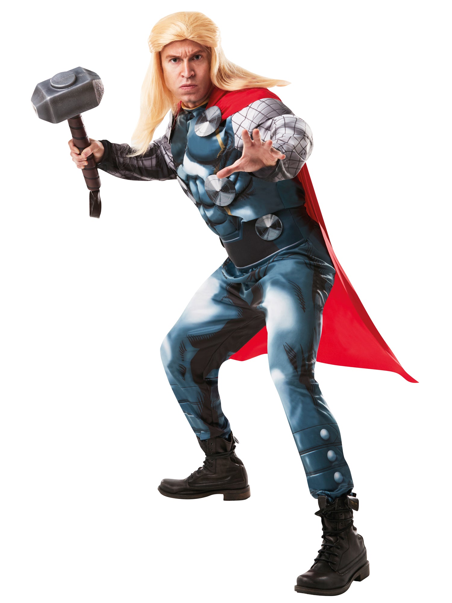 Thor, Avengers, Multi, Marvel, Adult Costume, Extra Large, Back